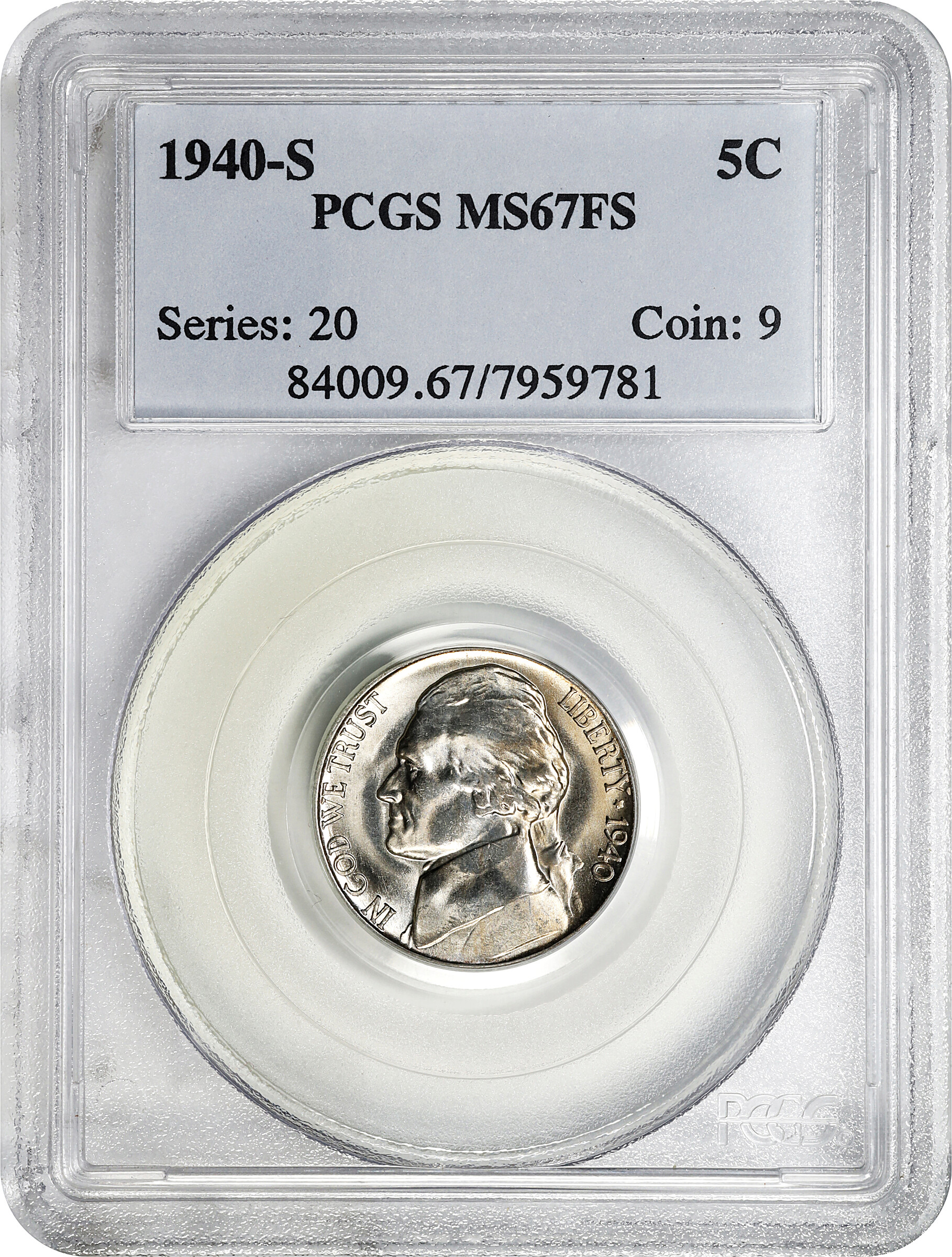 1940-S 5c MS FS MS67 FS thumbnail 4