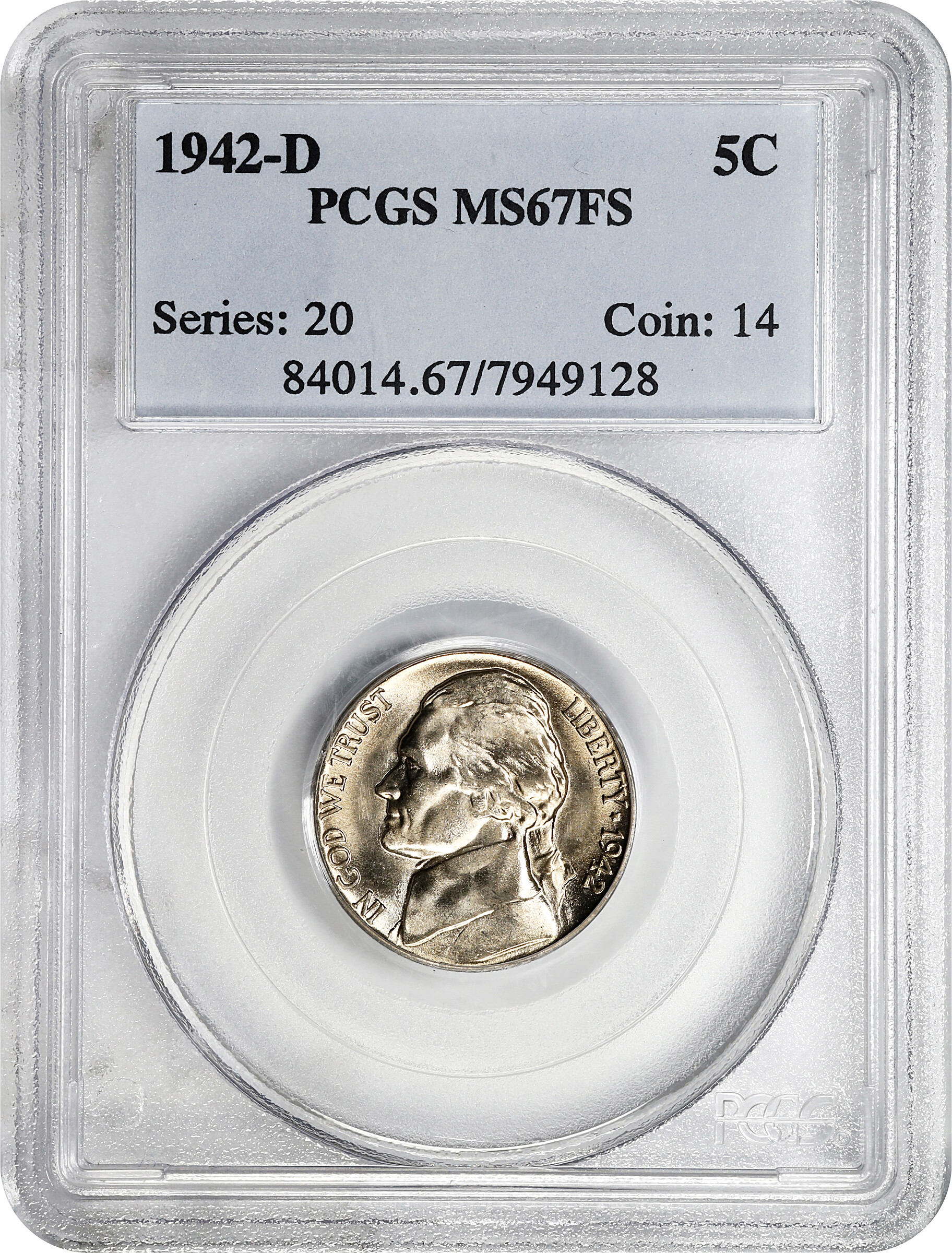 1942-D 5c MS FS MS67 FS thumbnail 6