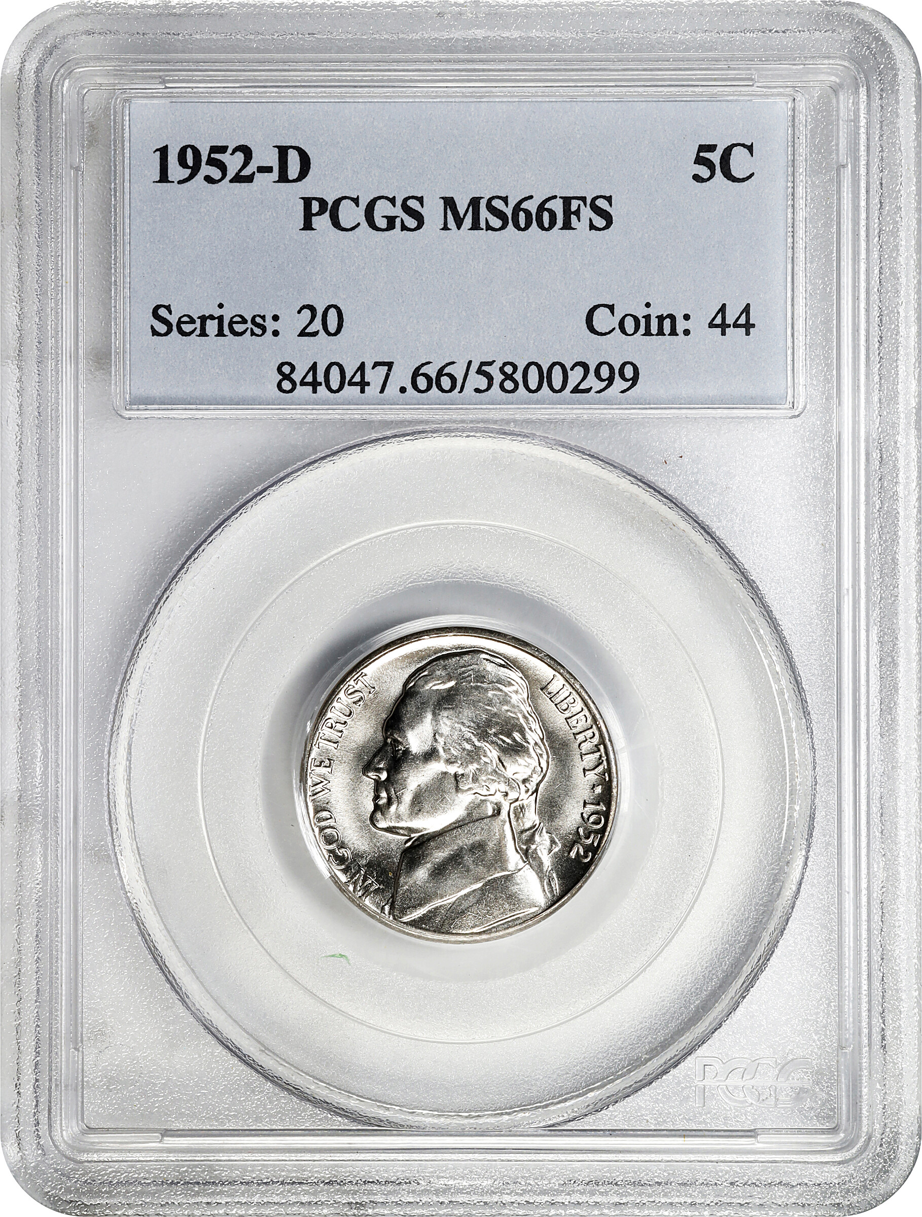 1952-D 5c MS FS MS66 FS thumbnail 4