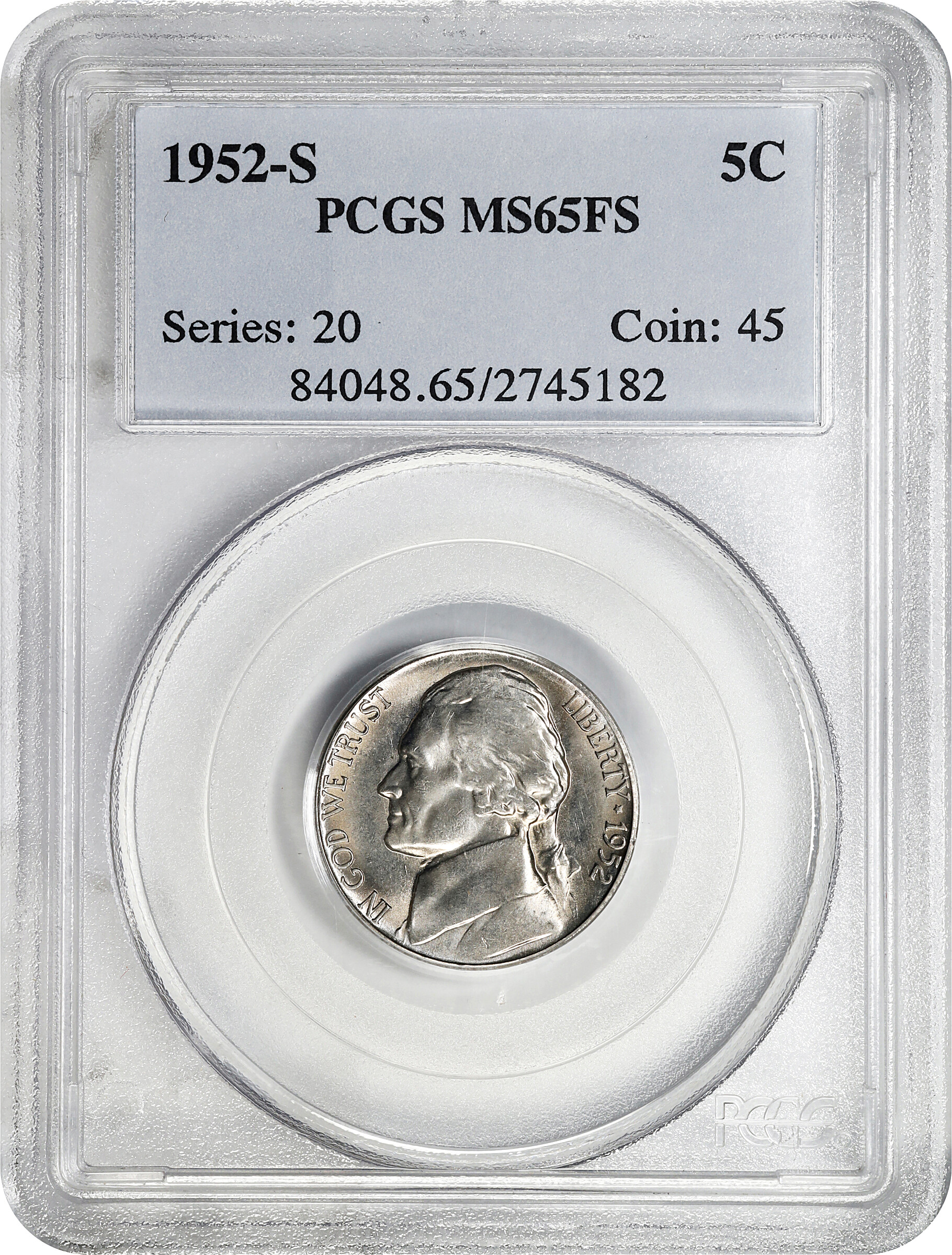 1952-S 5c MS FS MS63 FS thumbnail 13