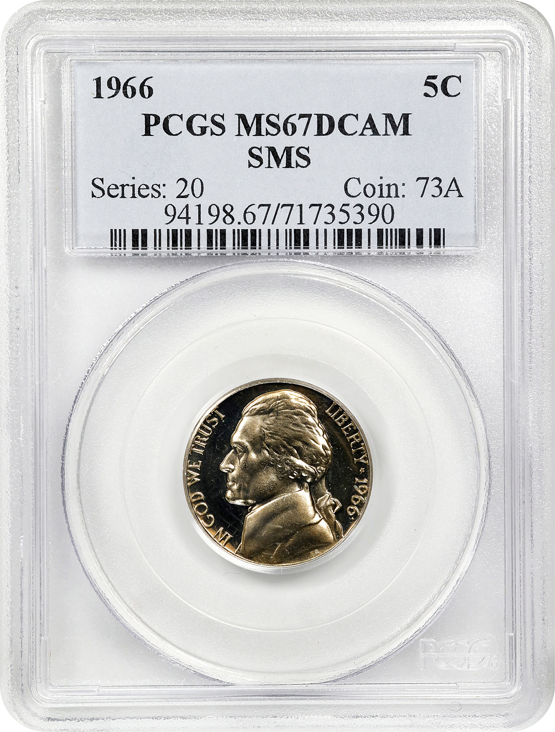 1966 5c Special Mint Set SMS DCAM MS67 DCAM thumbnail 4