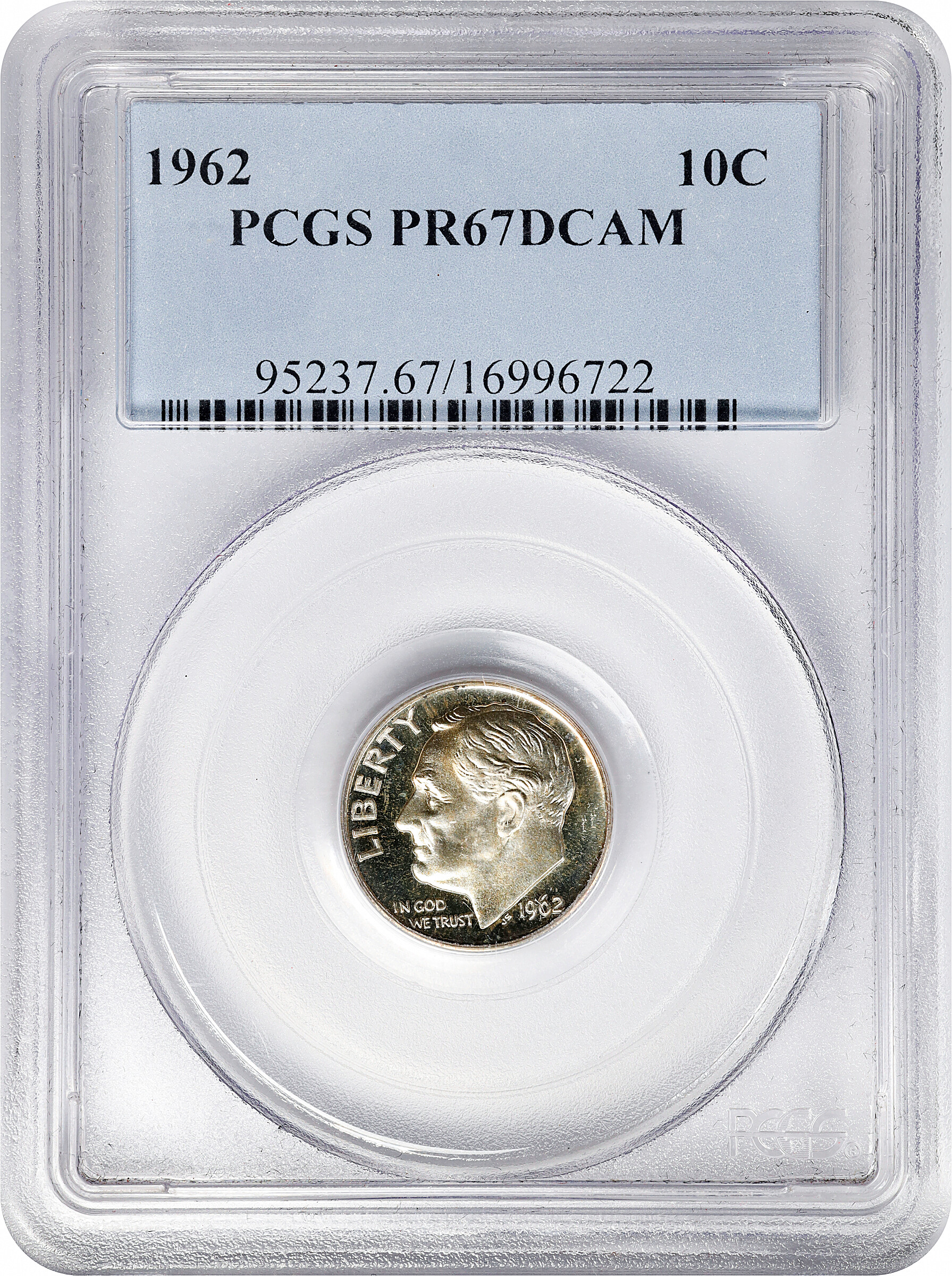1962 10c PR DCAM PR65 DCAM thumbnail 5
