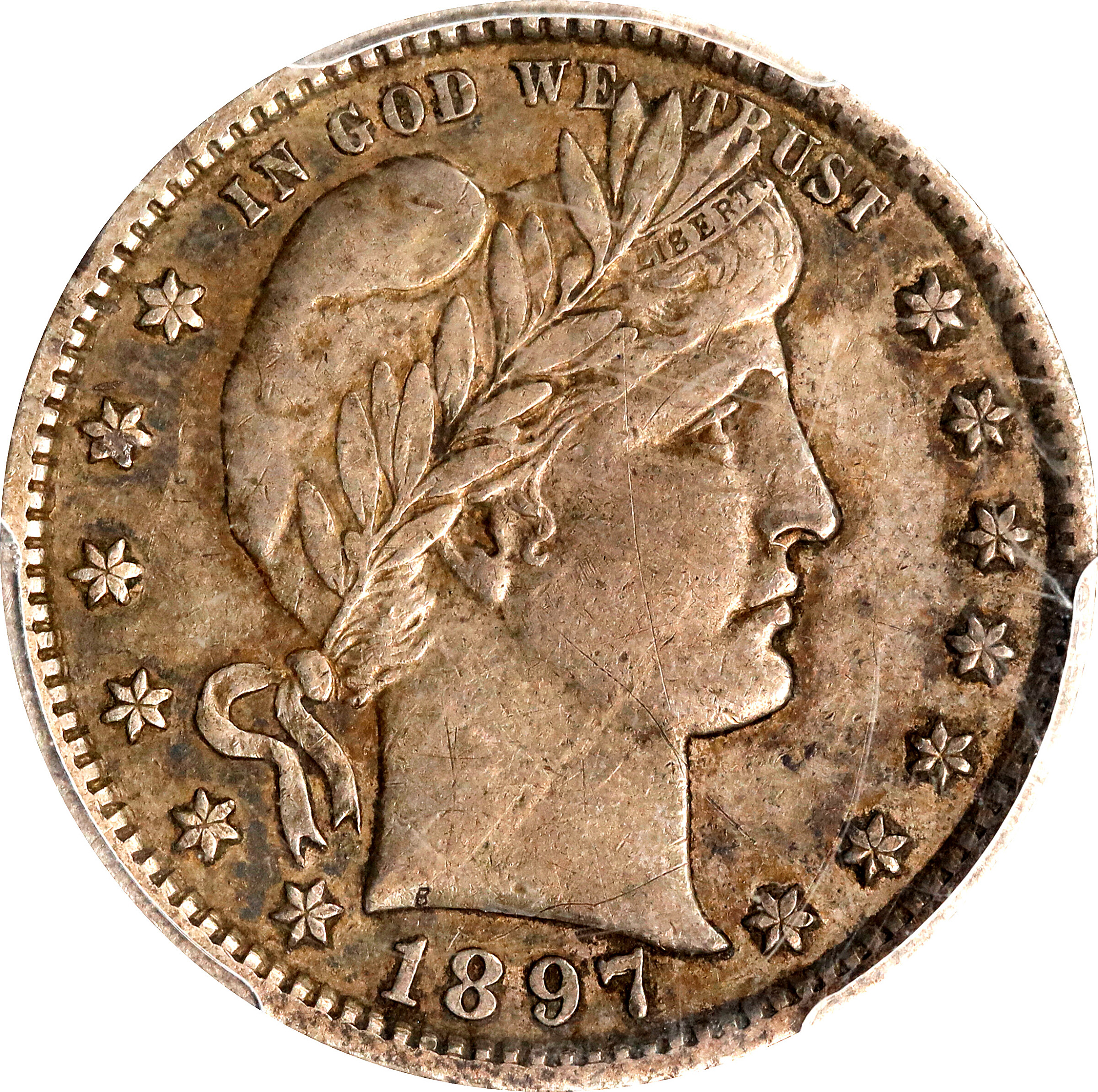 1897 Barber Quarter. EF-45 (PCGS).