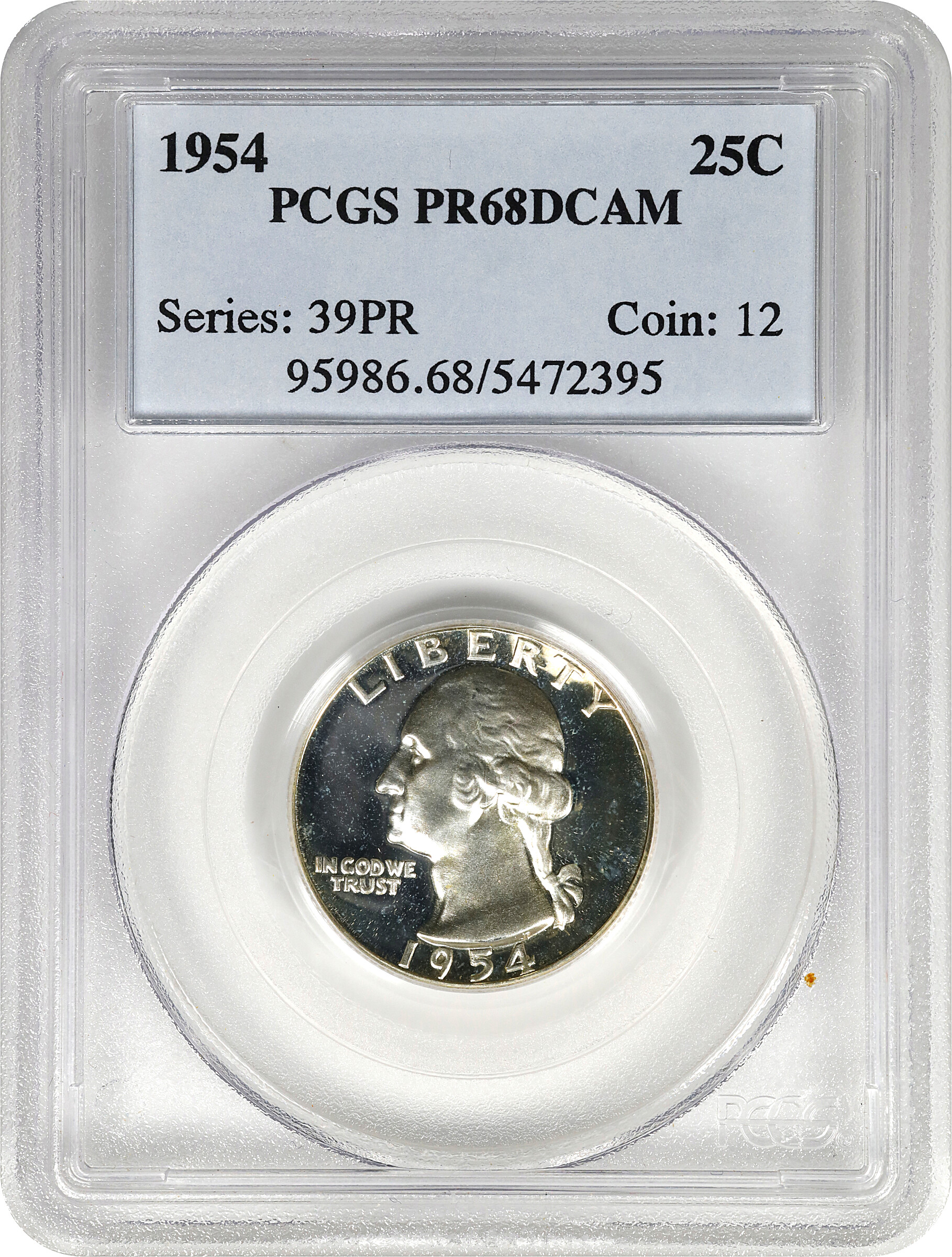 1954 25c PR DCAM PR68 DCAM thumbnail 4