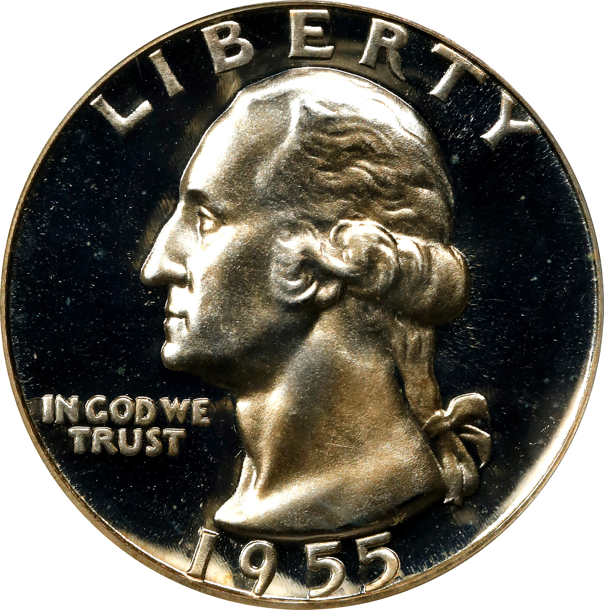 1955 Washington Quarter. Proof-68 Deep Cameo (PCGS).