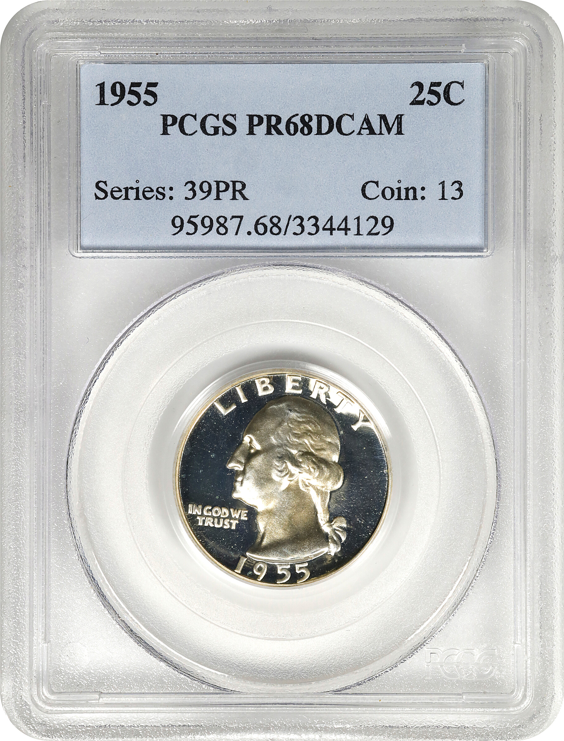 1955 25c PR DCAM PR68 DCAM thumbnail 4