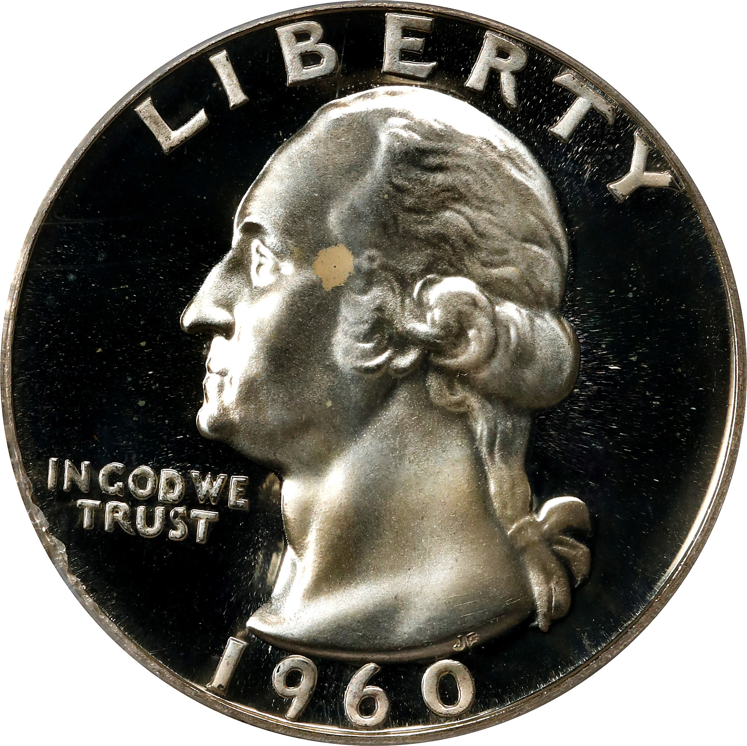 1960 Washington Quarter. Proof-69 Deep Cameo (PCGS).