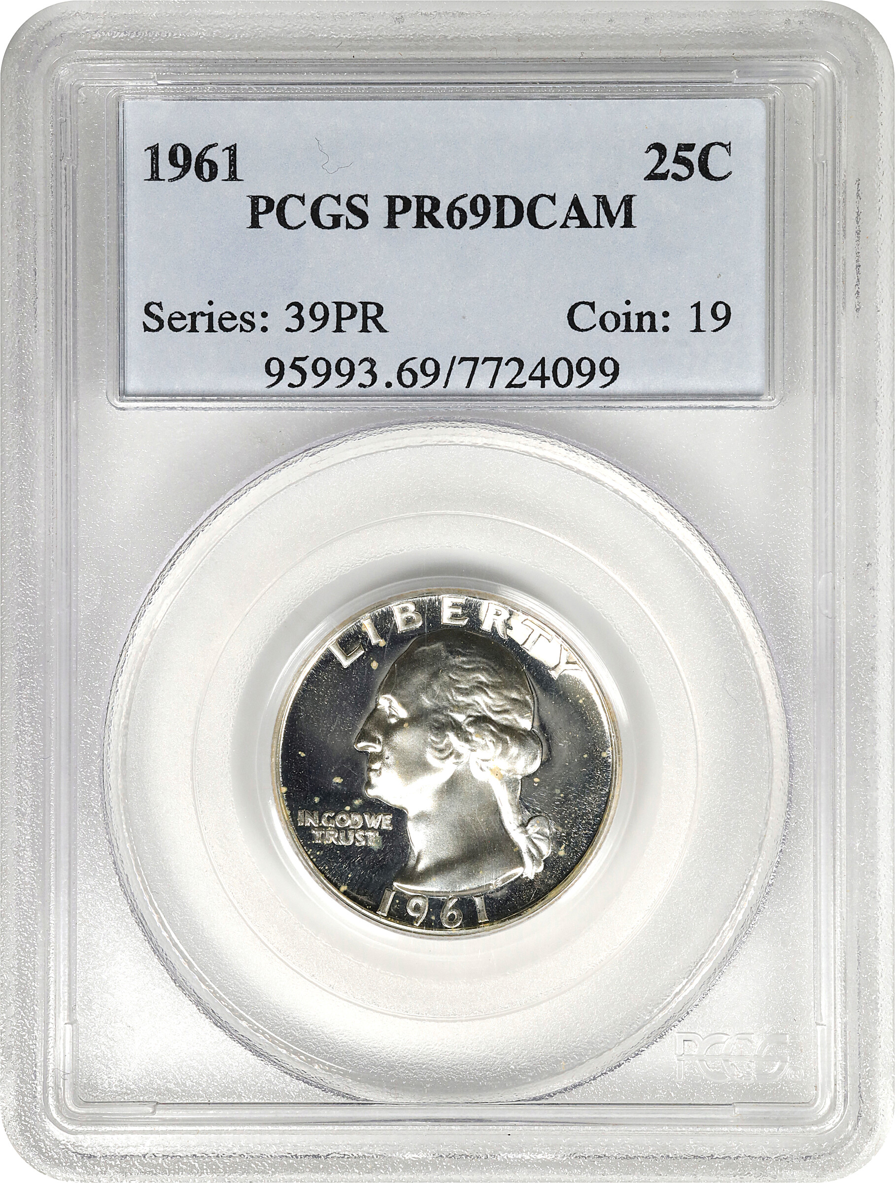 1961 25c PR DCAM PR69 DCAM thumbnail 10