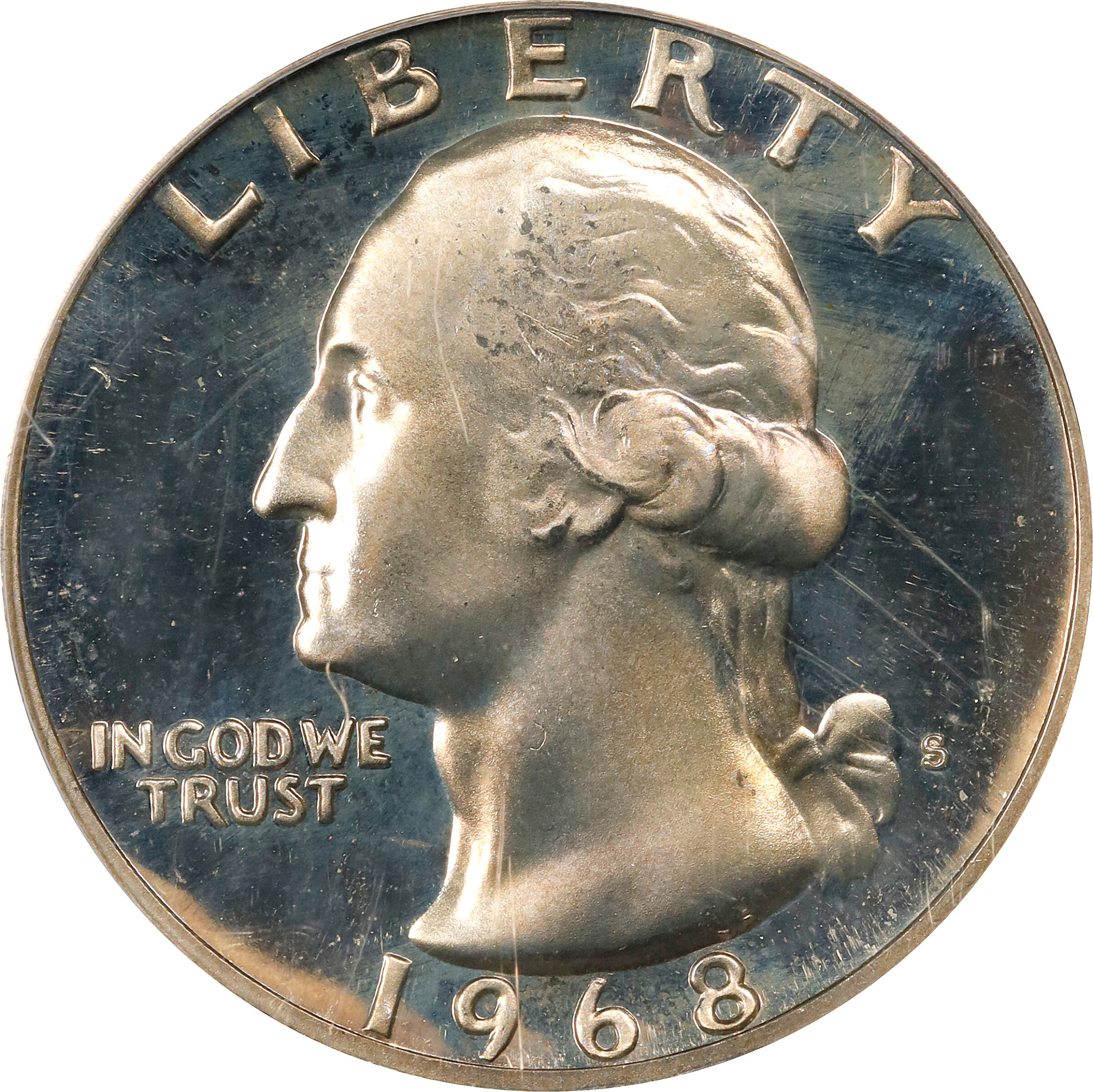 1968-S Washington Quarter. Proof-68 Deep Cameo (PCGS).