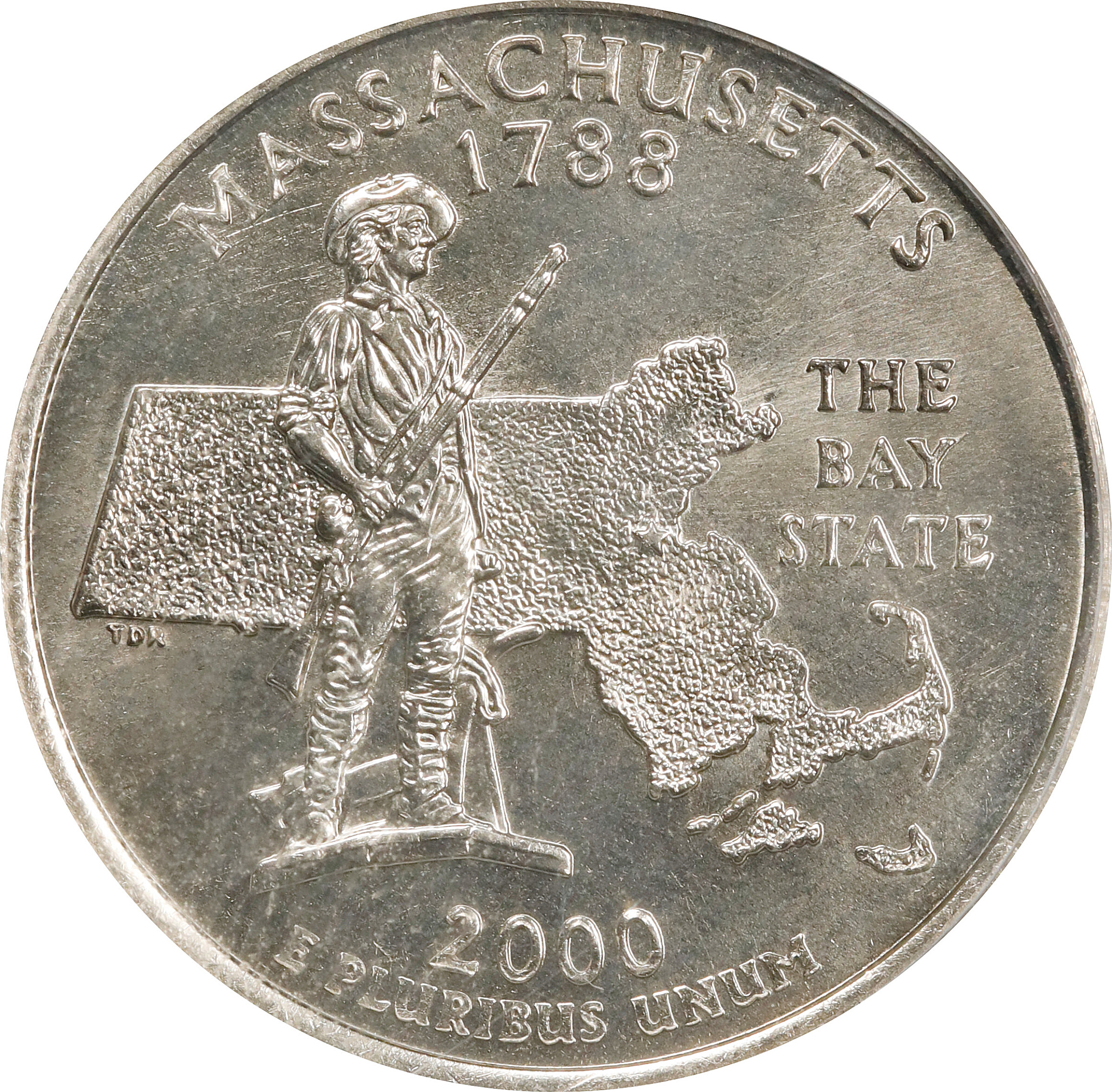 2000-D State Quarter. Massachusetts. MS-68 (PCGS).