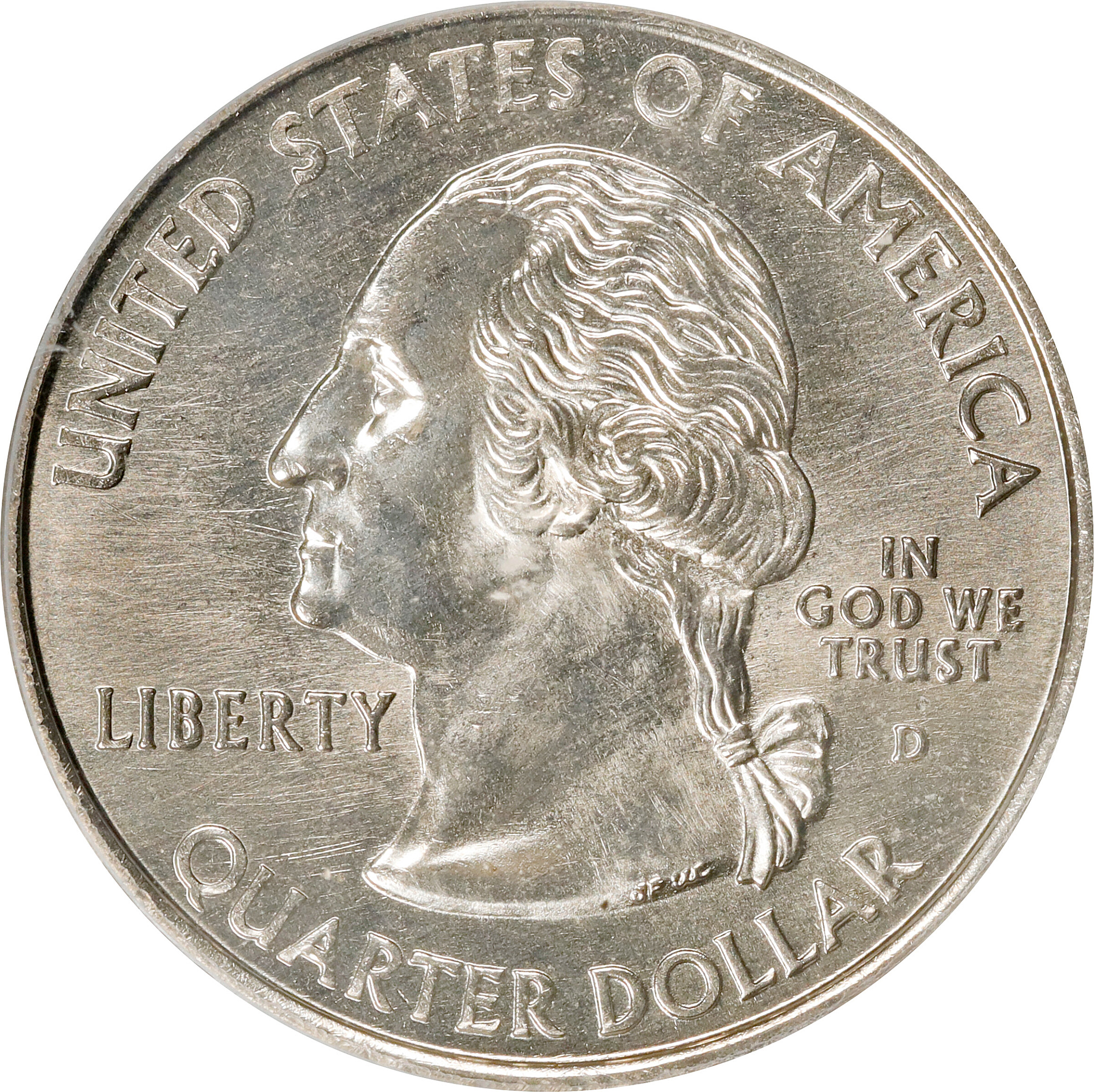 2000-D 25c Massachusetts MS68 thumbnail 3