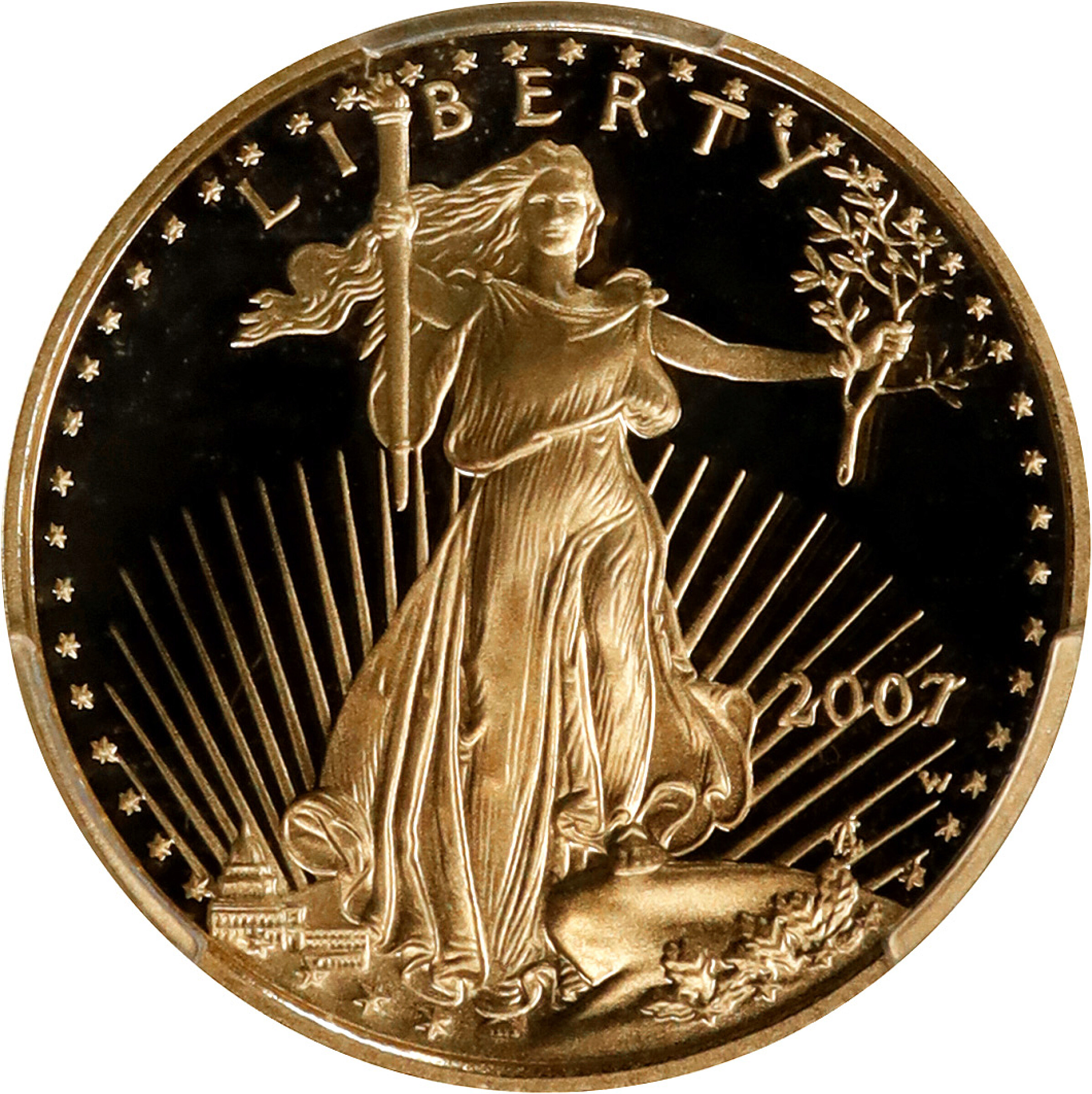 2007-W Tenth-Ounce Gold Eagle. Proof-70 Deep Cameo (PCGS).