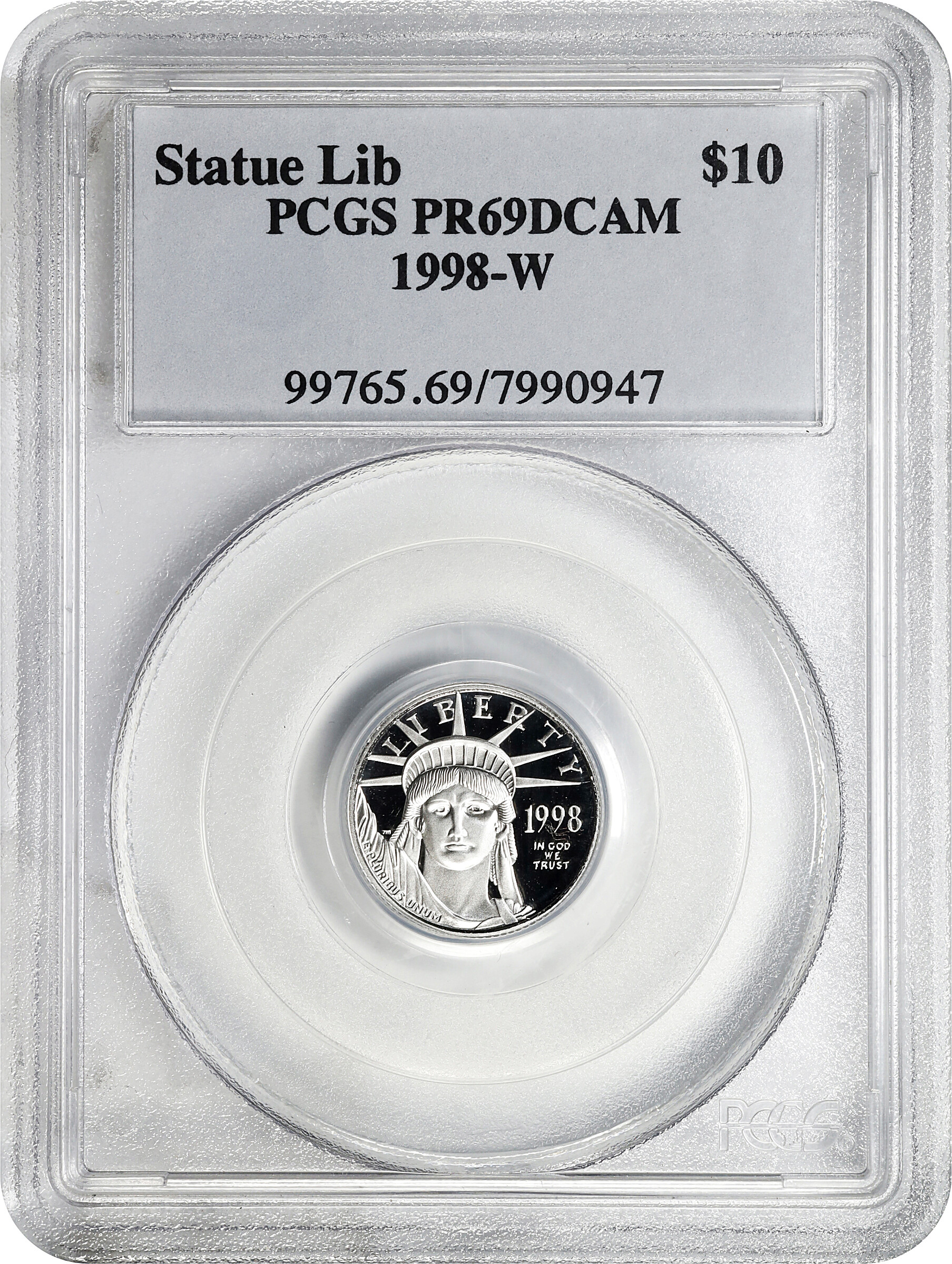 1998-W $10  Platinum Eagle PR DCAM PR66 DCAM thumbnail 14