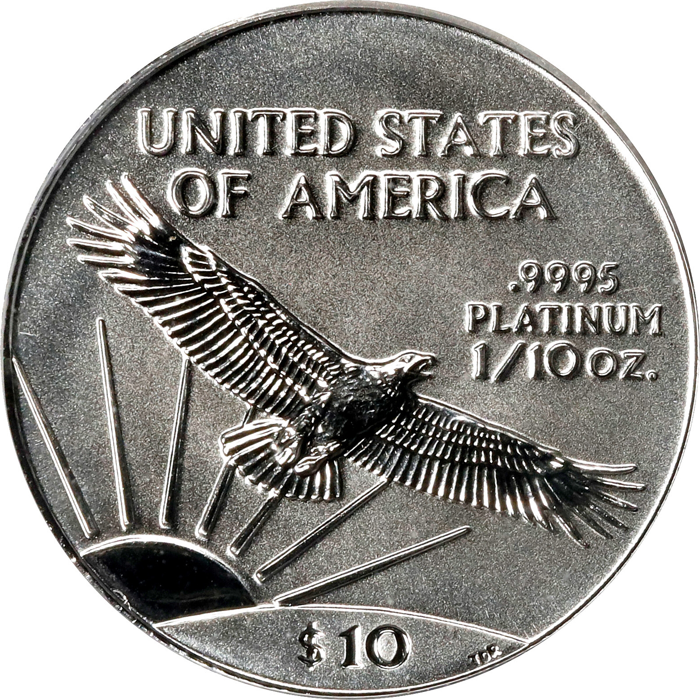 2002 $10  Platinum Eagle MS70 thumbnail 9
