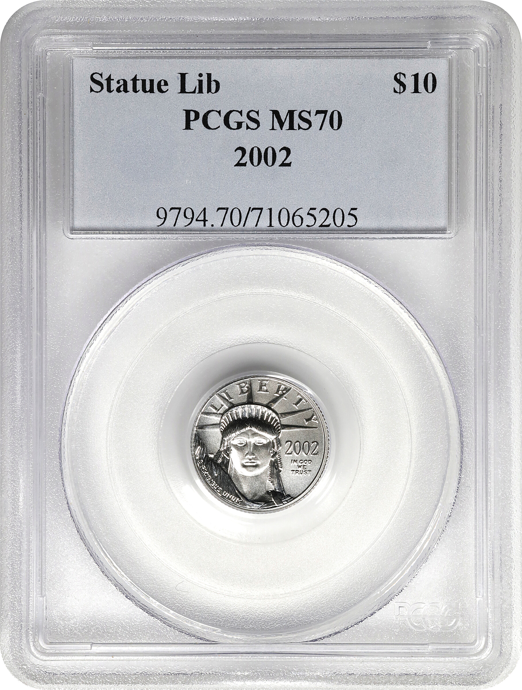 2002 $10  Platinum Eagle MS70 thumbnail 10