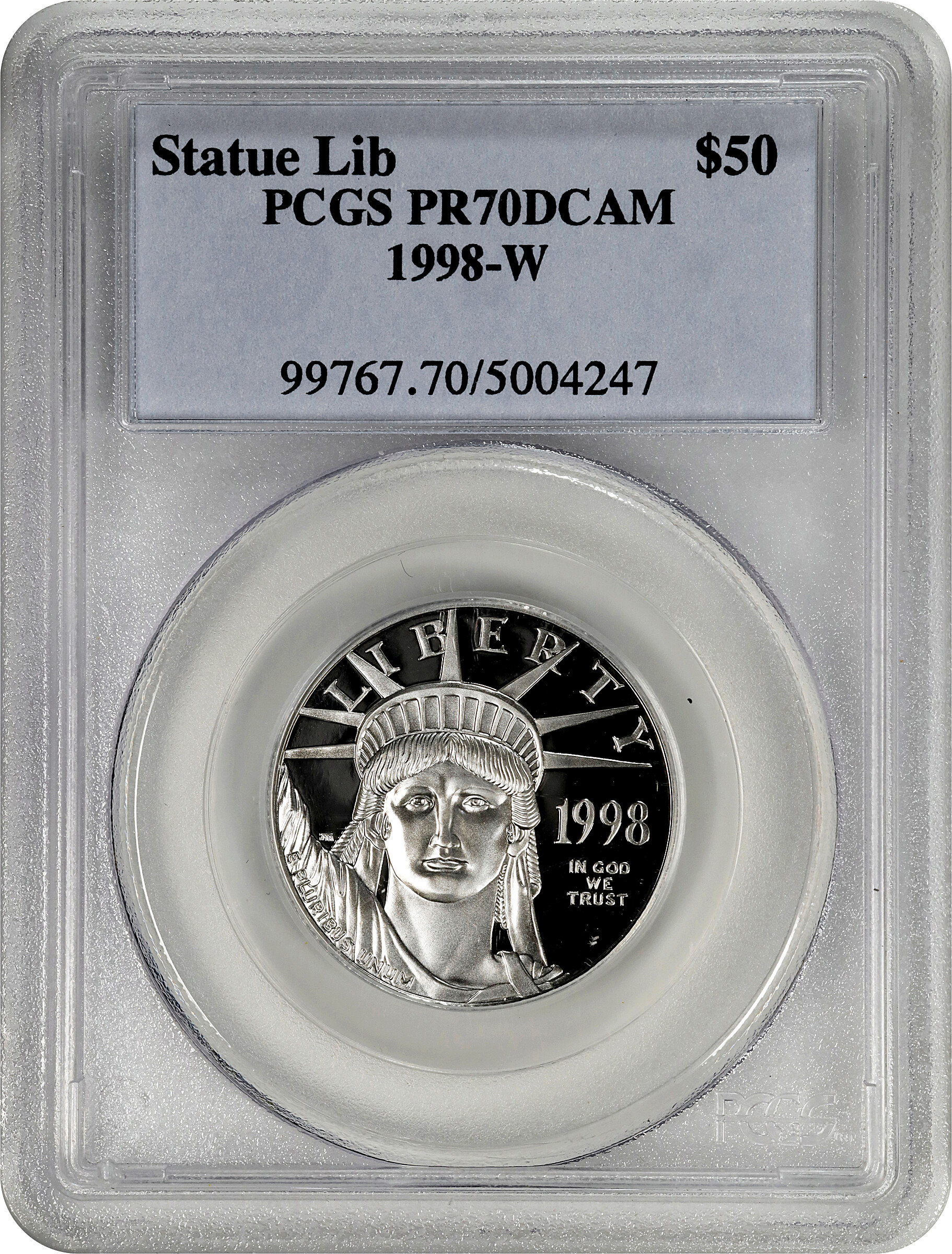 1998-W P$50  Platinum Eagle PR DCAM PR70 DCAM thumbnail 21