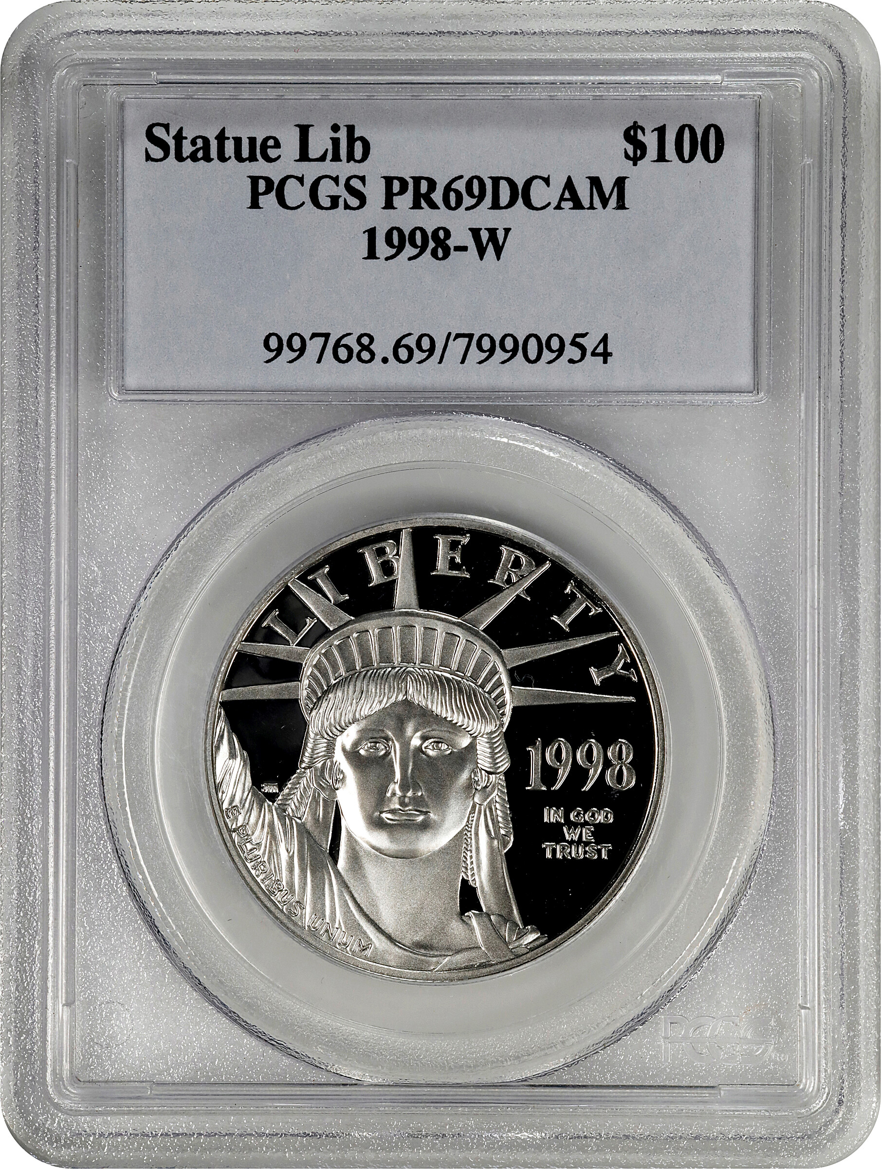 1998-W P$100  Platinum Eagle PR DCAM PR65 DCAM CAC thumbnail 22