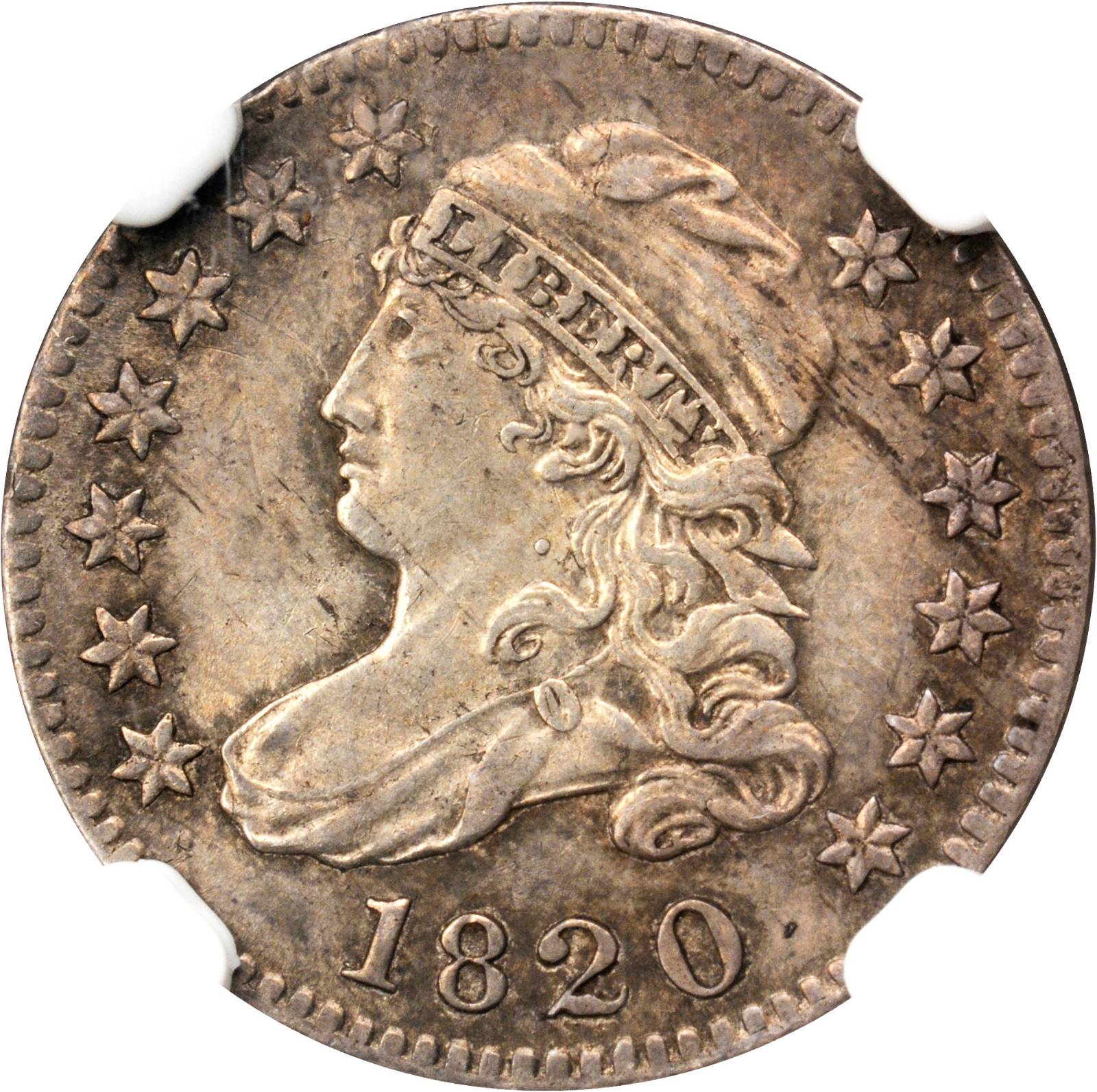 1820 Capped Bust Dime. JR-7. Rarity-2. Small 0. MS-62 (NGC).