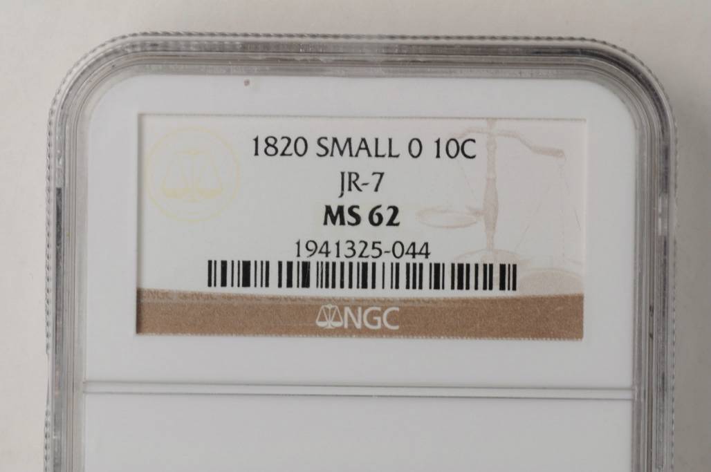 1820 10c Small 0, JR-7 MS61 thumbnail 7