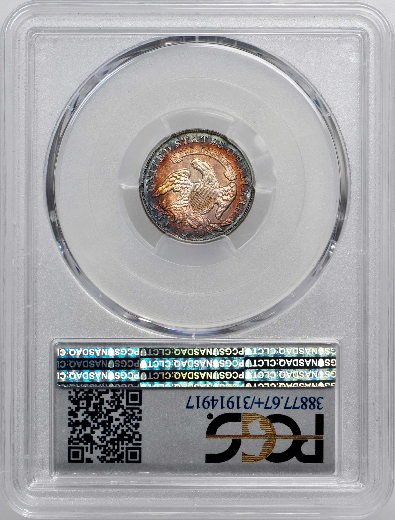1834 10c Large 4, JR-5 MS66 CAC thumbnail 9