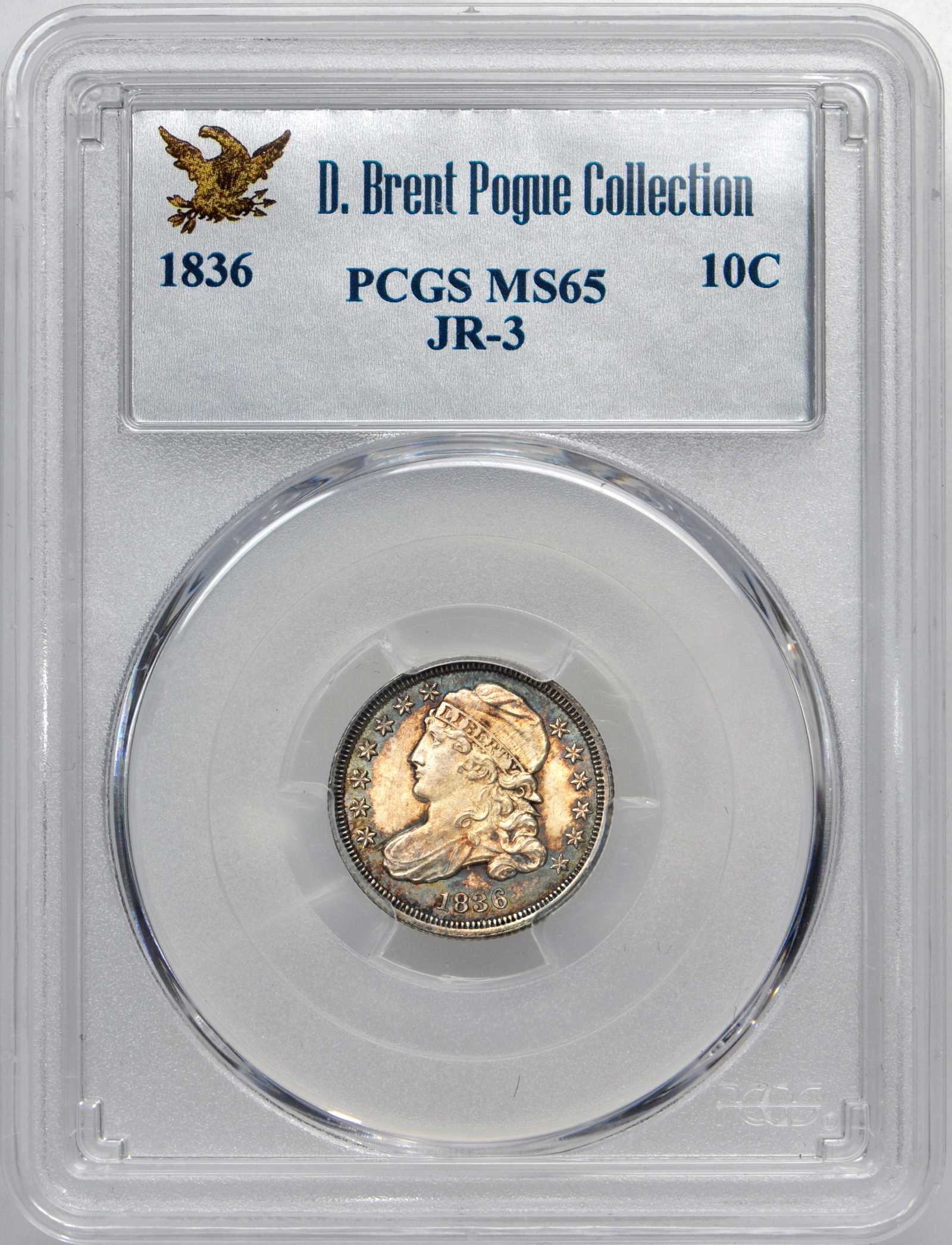 1836 10c JR-3 MS66 CAC thumbnail 15