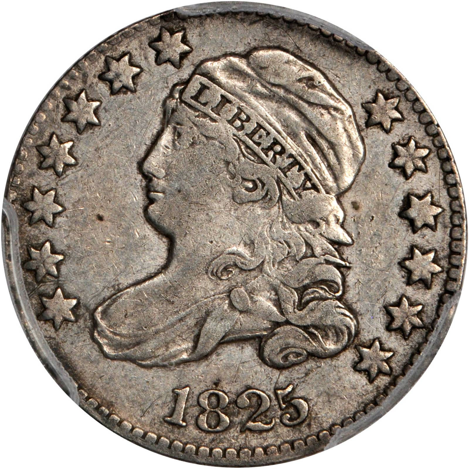 1825 Capped Bust Dime. JR-2. Rarity-2. VF-30 (PCGS).