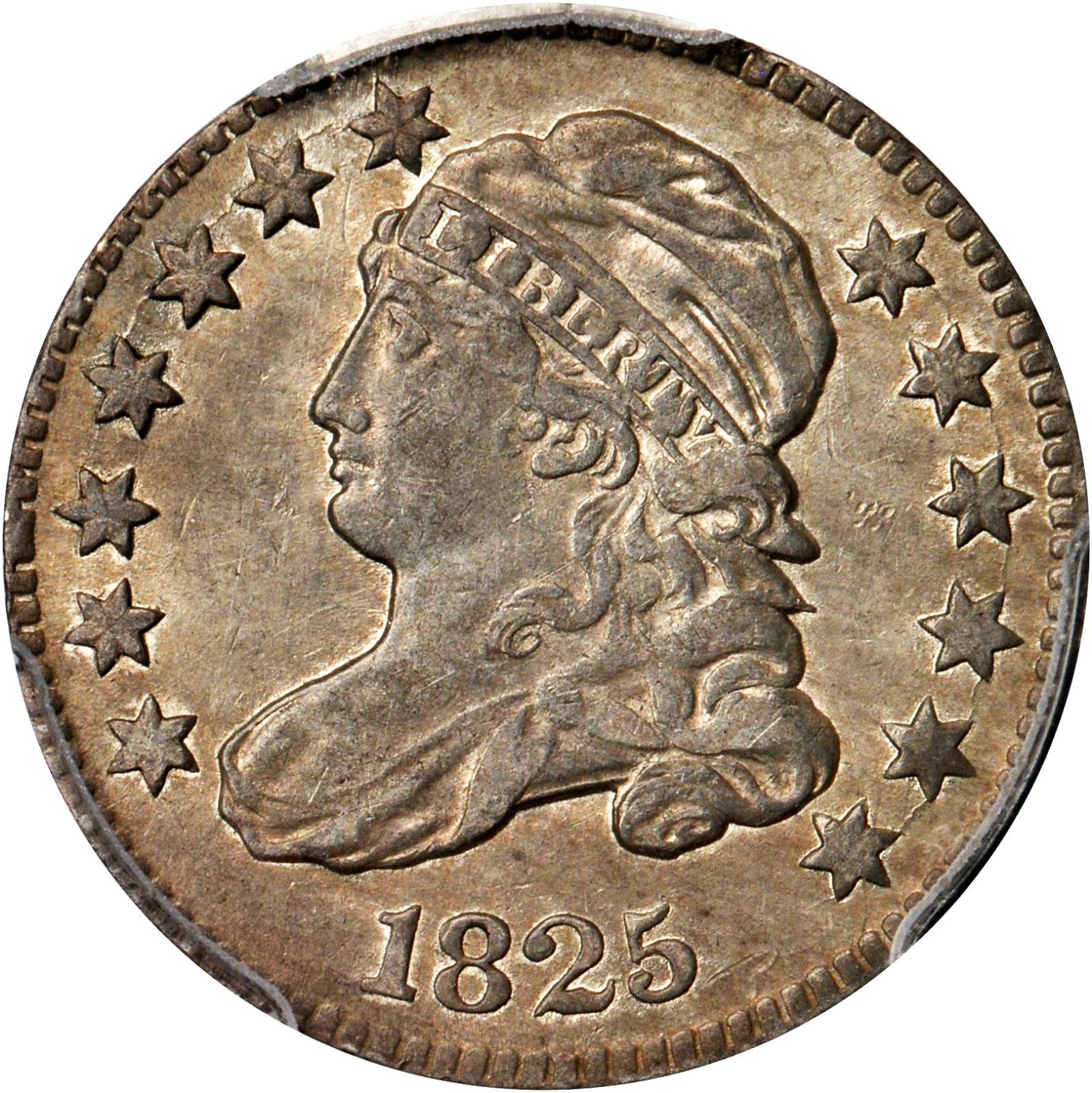 1825 Capped Bust Dime. JR-4. Rarity-2. EF Details--Cleaning (PCGS).