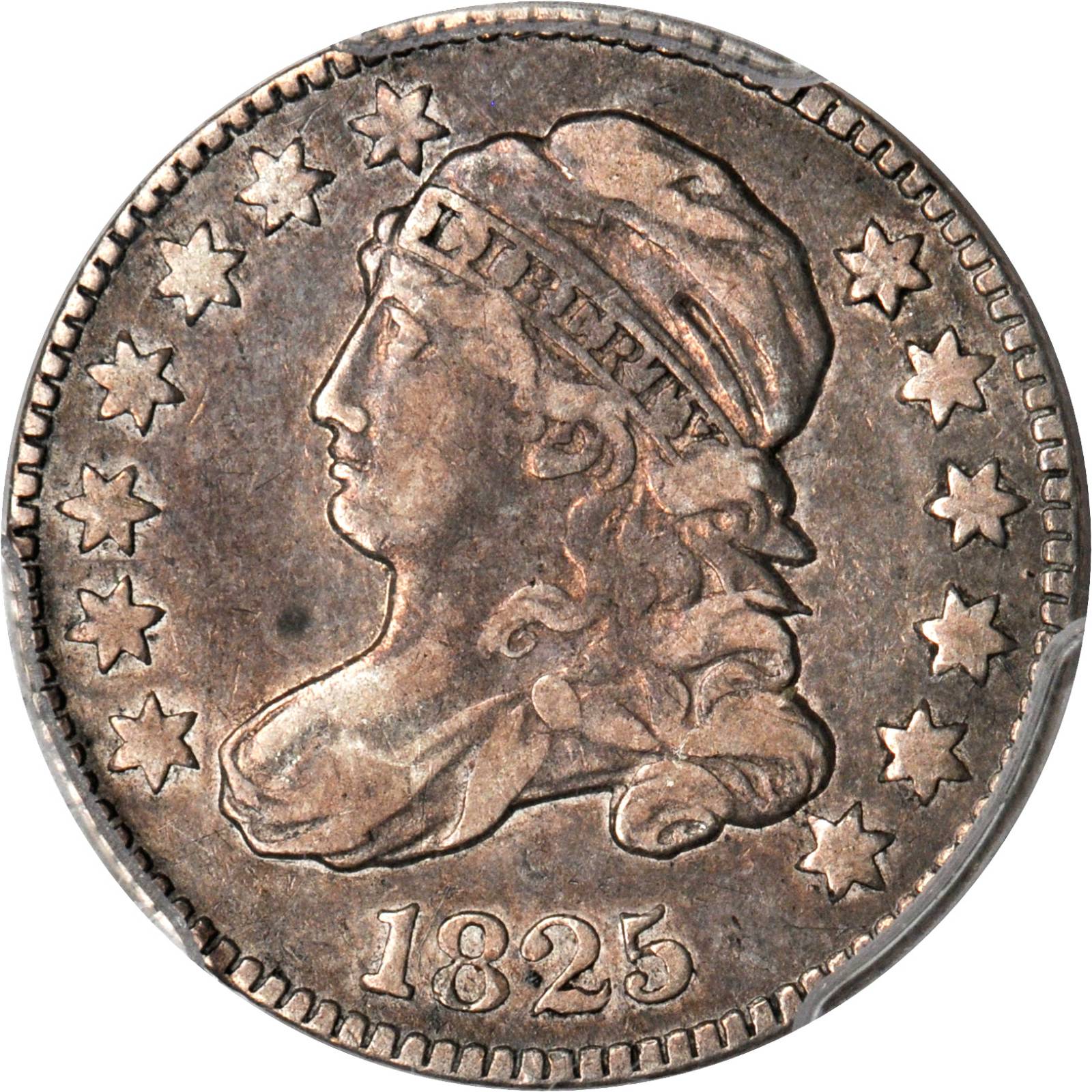 1825 Capped Bust Dime. JR-4. Rarity-2. VF-30 (PCGS).