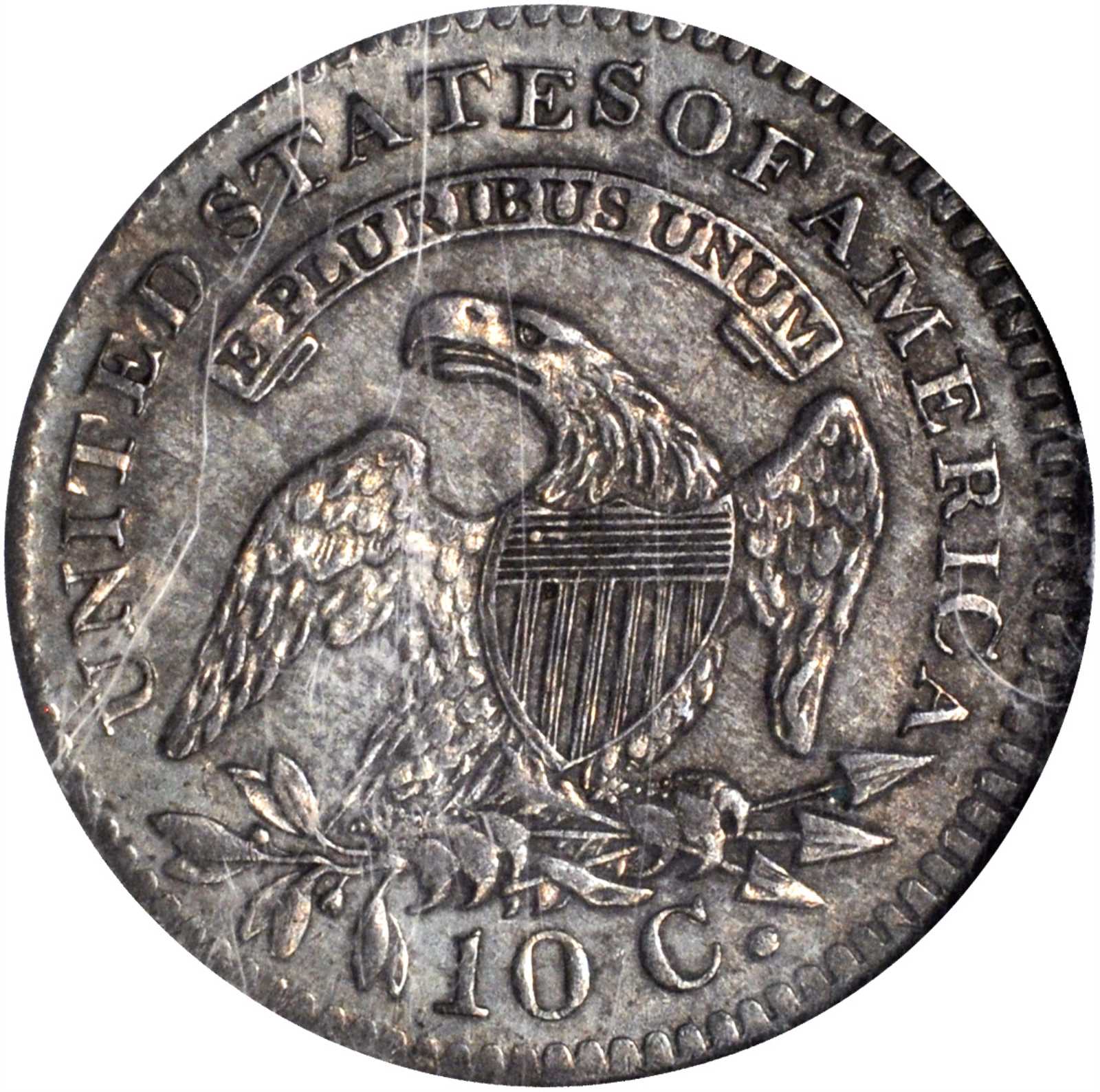 1821 10c Large Date, JR-7 G4 thumbnail 10