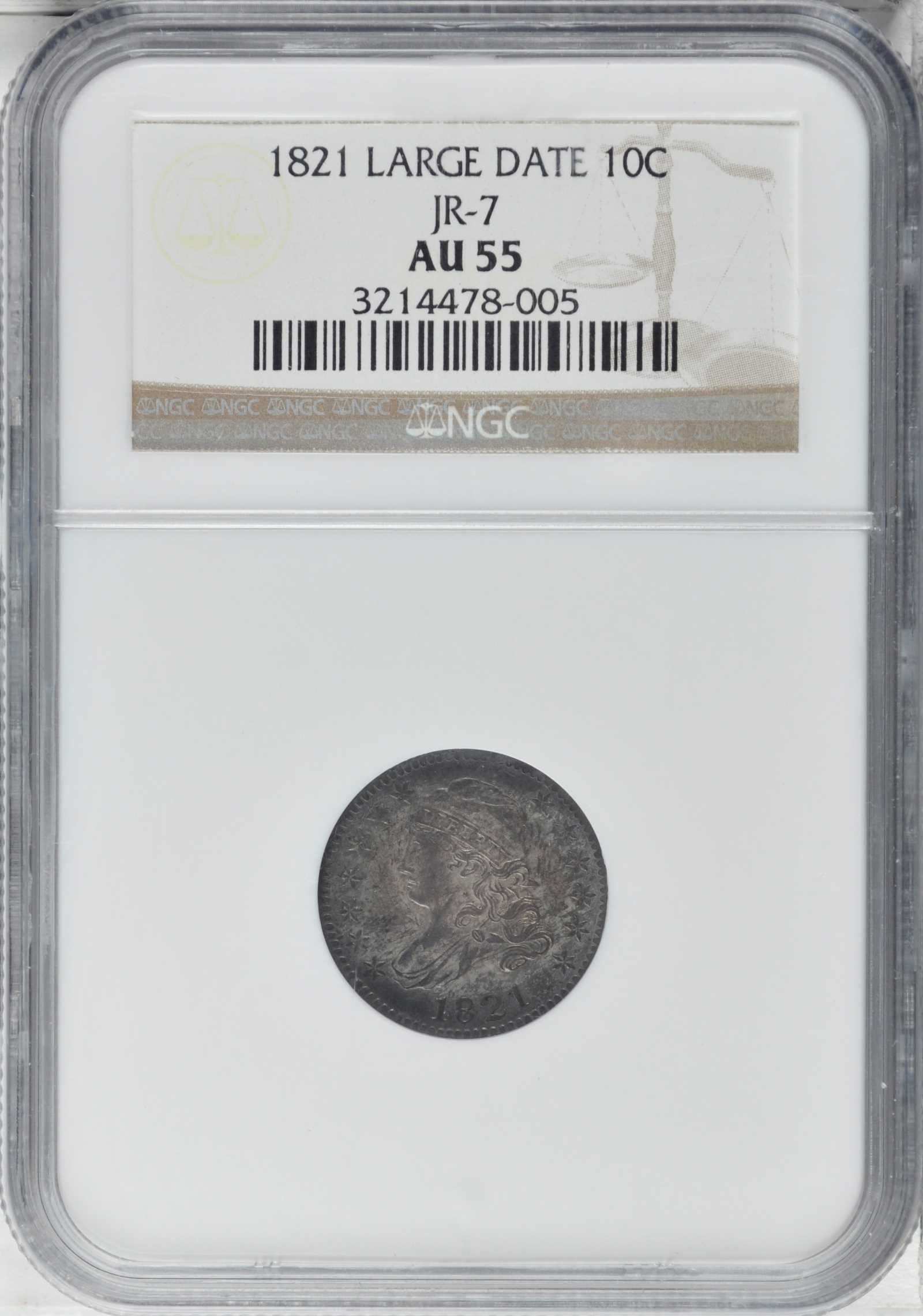 1821 10c Large Date, JR-7 G4 thumbnail 12