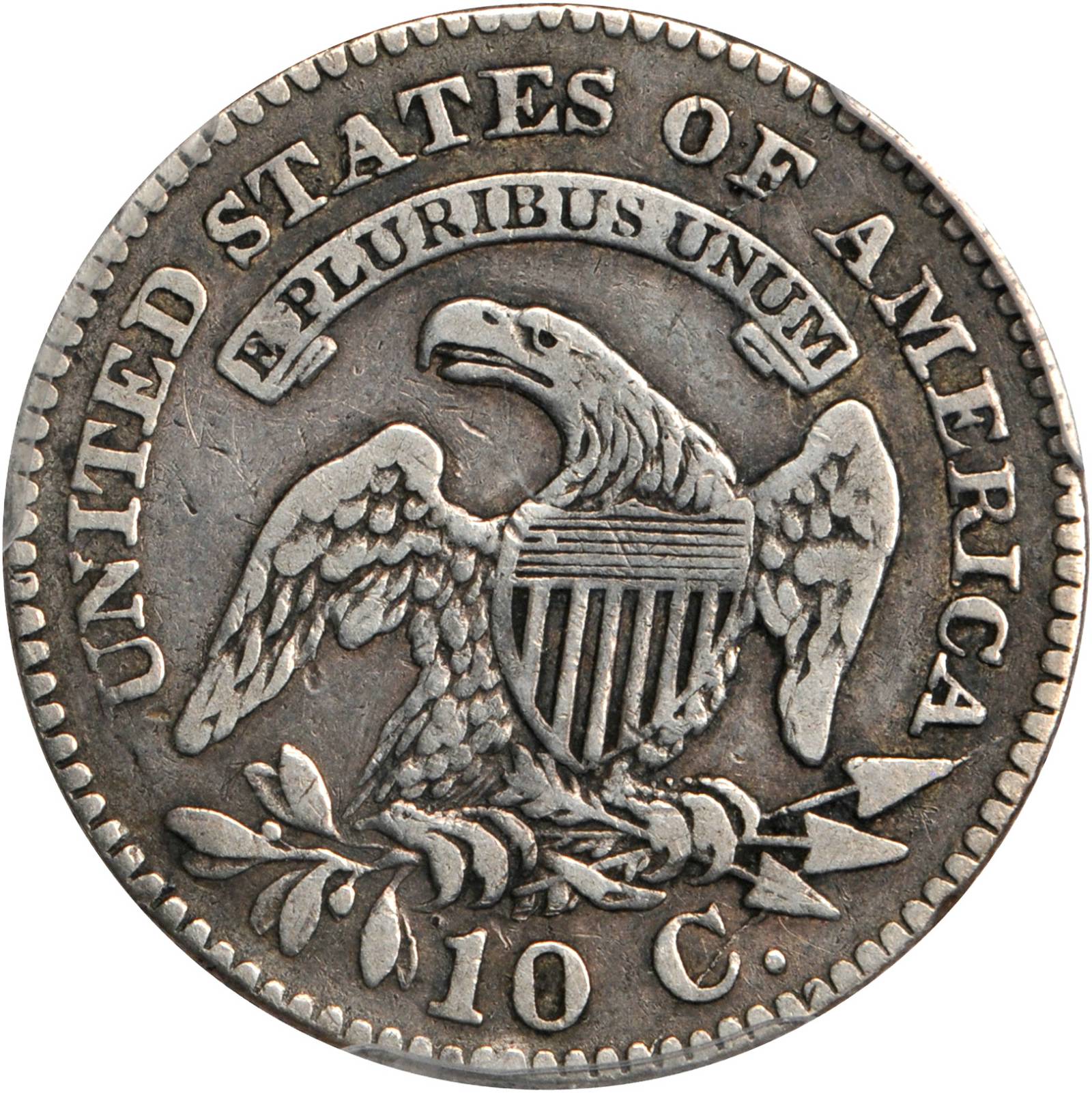 1825 10c JR-3 AG3 CAC thumbnail 2