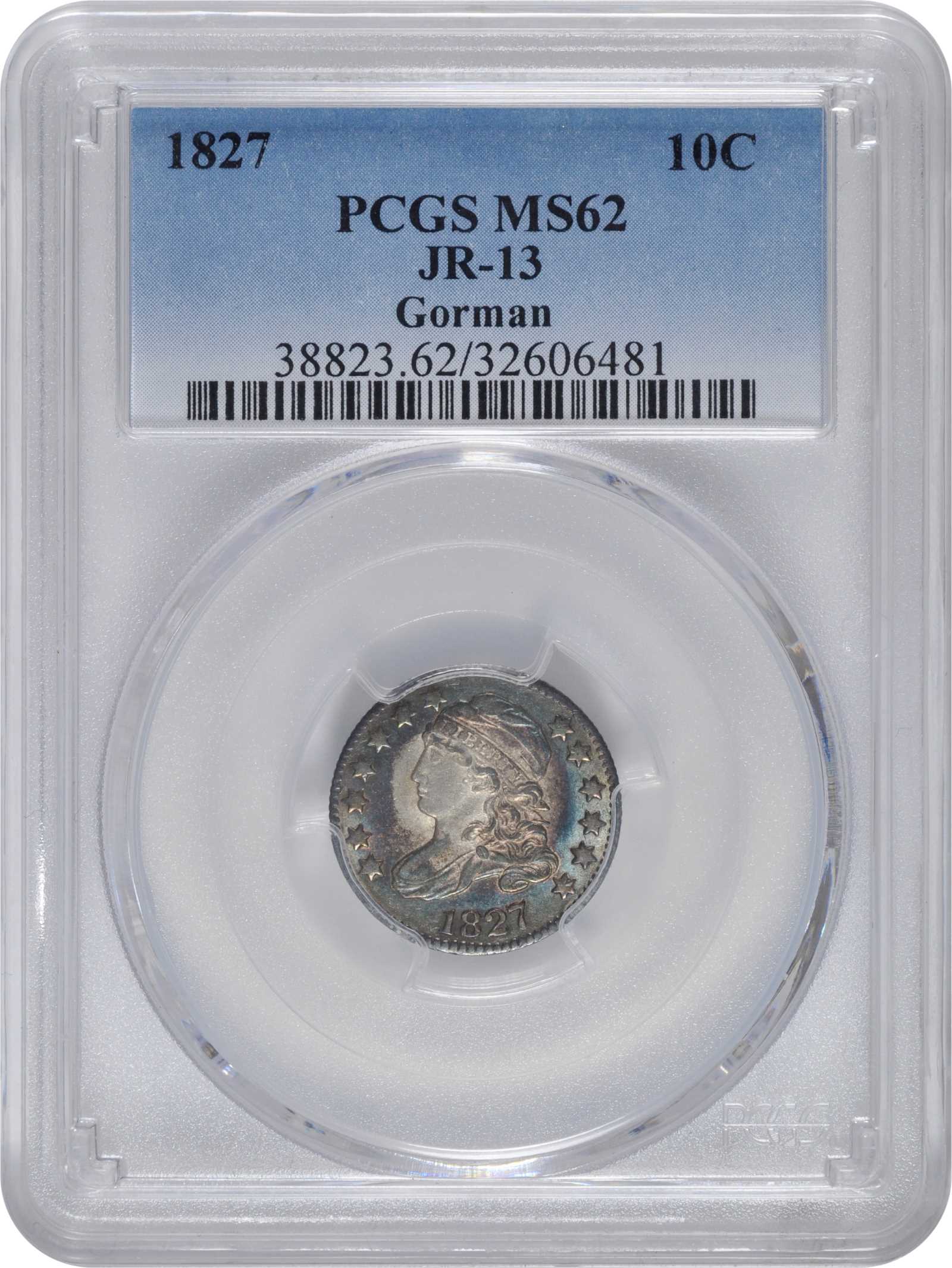1827 10c Pointed Top 1, JR-13 VF35 thumbnail 16