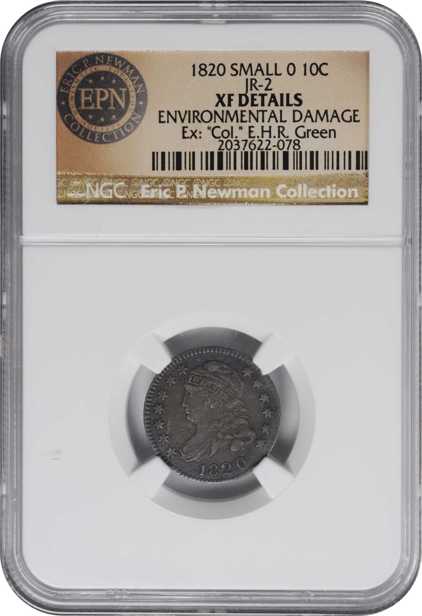 1820 10c Small 0, JR-2 AG3 thumbnail 7