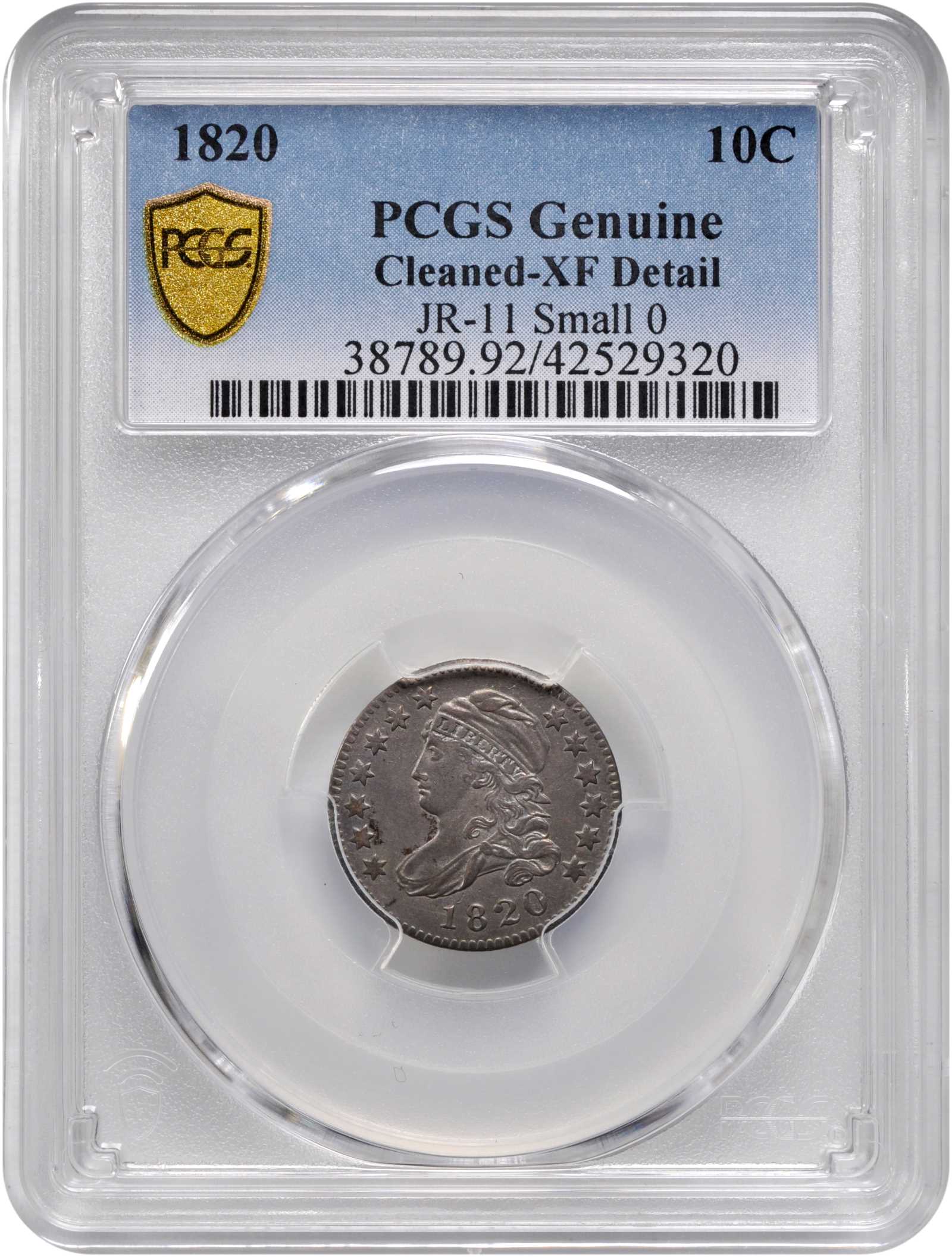 1820 10c Small 0, JR-11 AG3 thumbnail 3