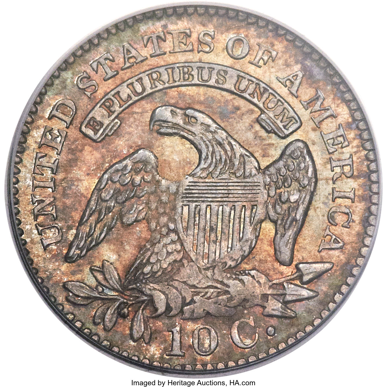1827 10c Pointed Top 1, JR-3 MS61 thumbnail 25