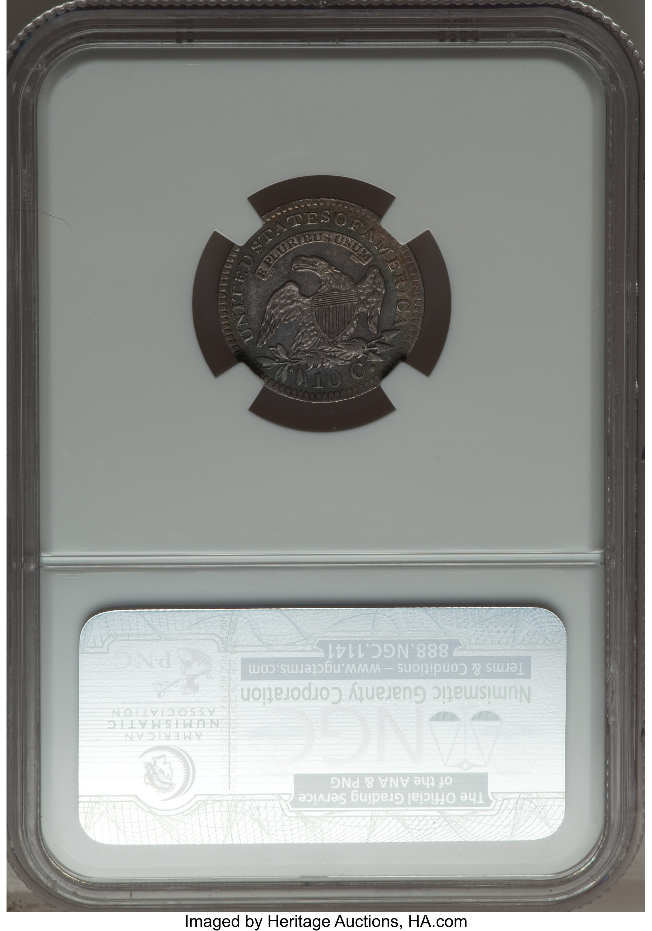 1821 10c Large Date, JR-7 MS66 CAC thumbnail 24