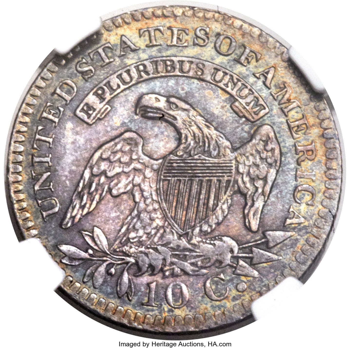 1821 10c Large Date, JR-7 MS66 CAC thumbnail 25