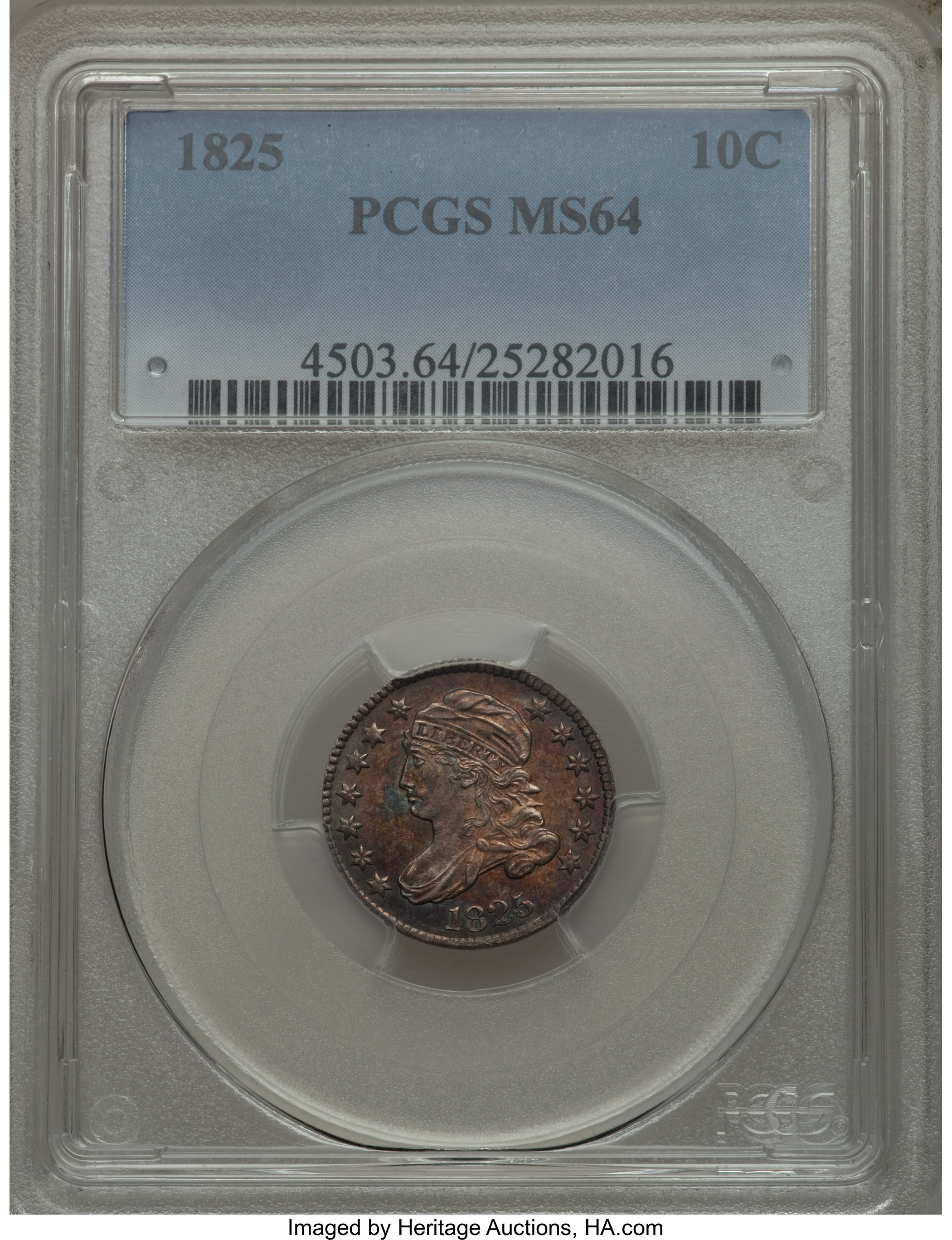 1825 10c JR-1 MS64 thumbnail 24