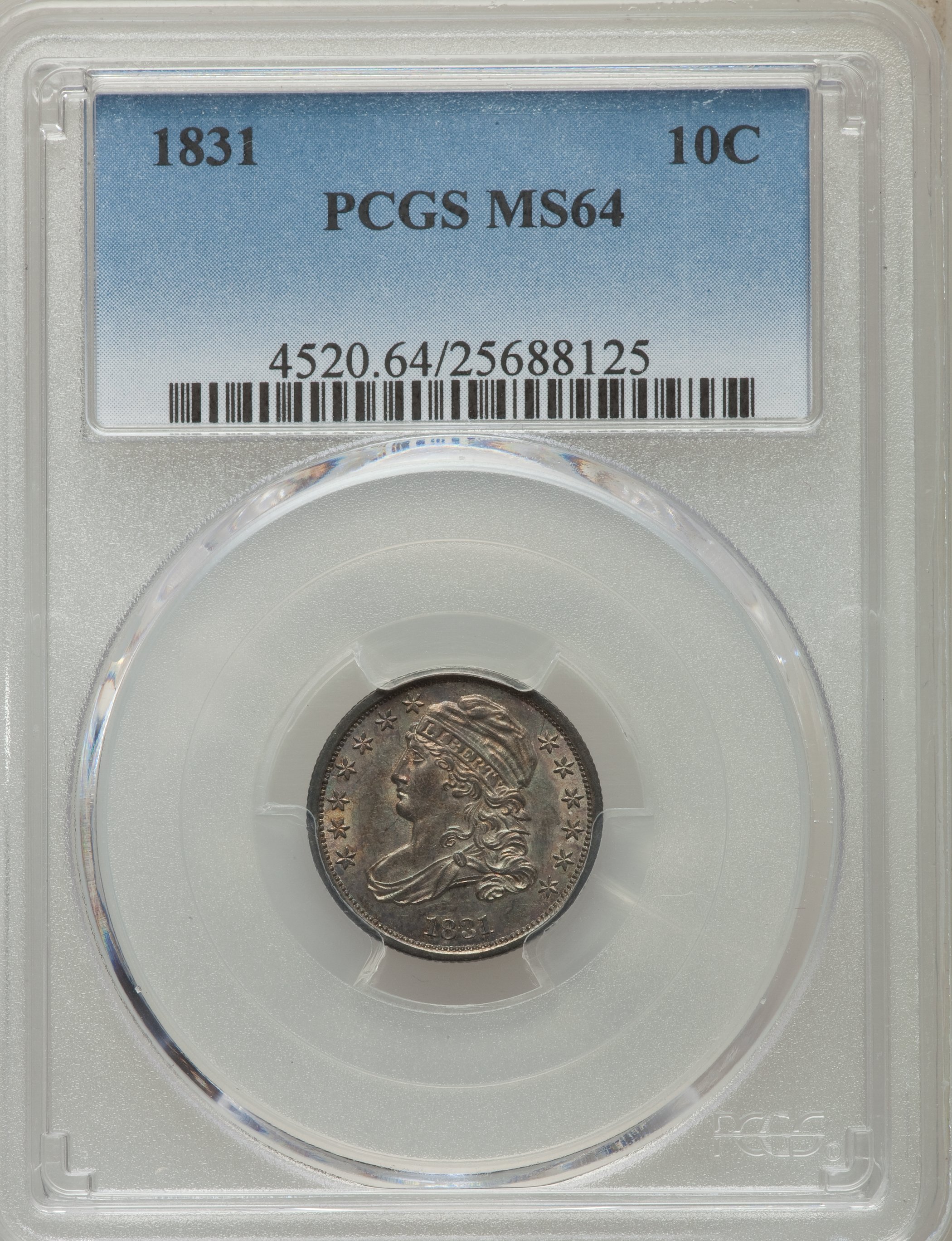 1831 10c JR-1 MS64 thumbnail 5