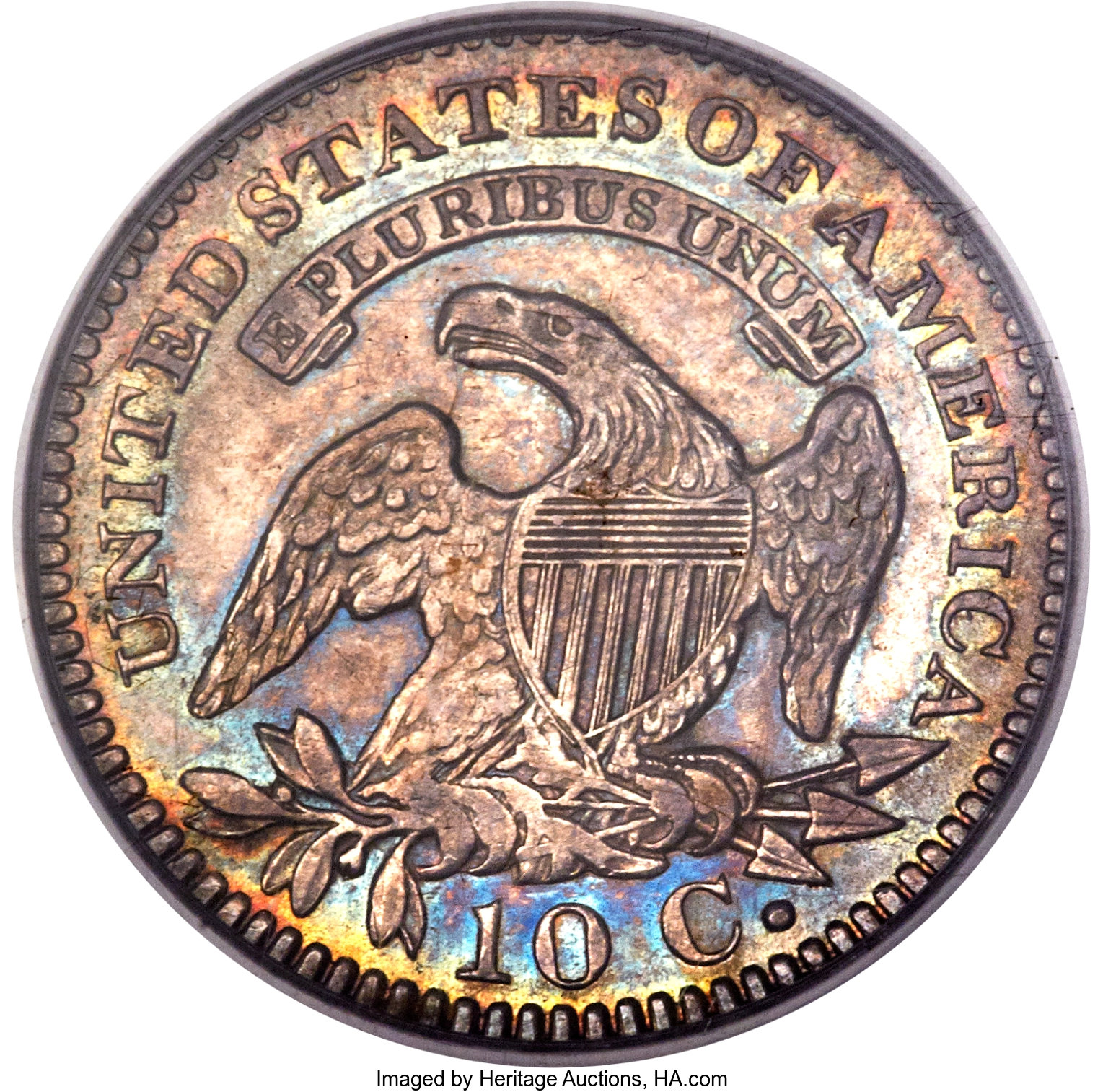 1821 10c Large Date, JR-5 AG3 thumbnail 18