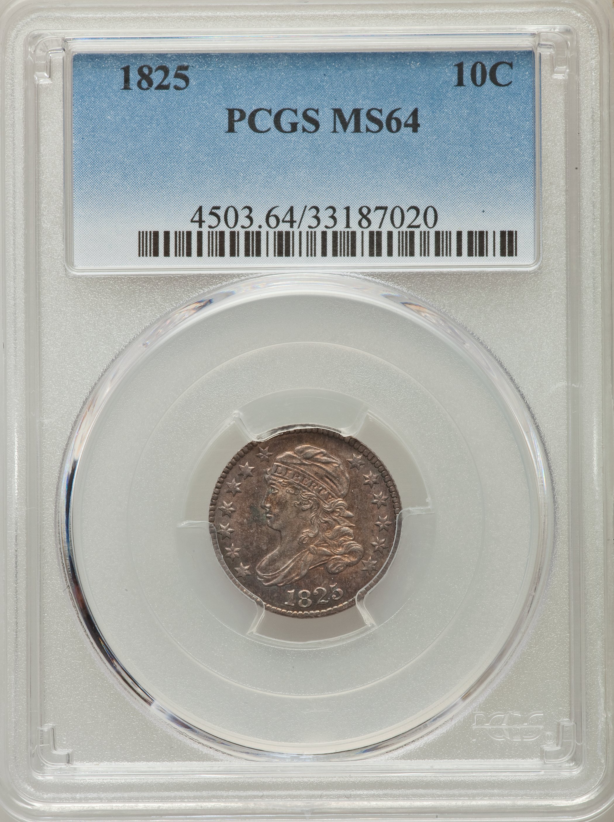 1825 10c JR-1 MS62 CAC thumbnail 24