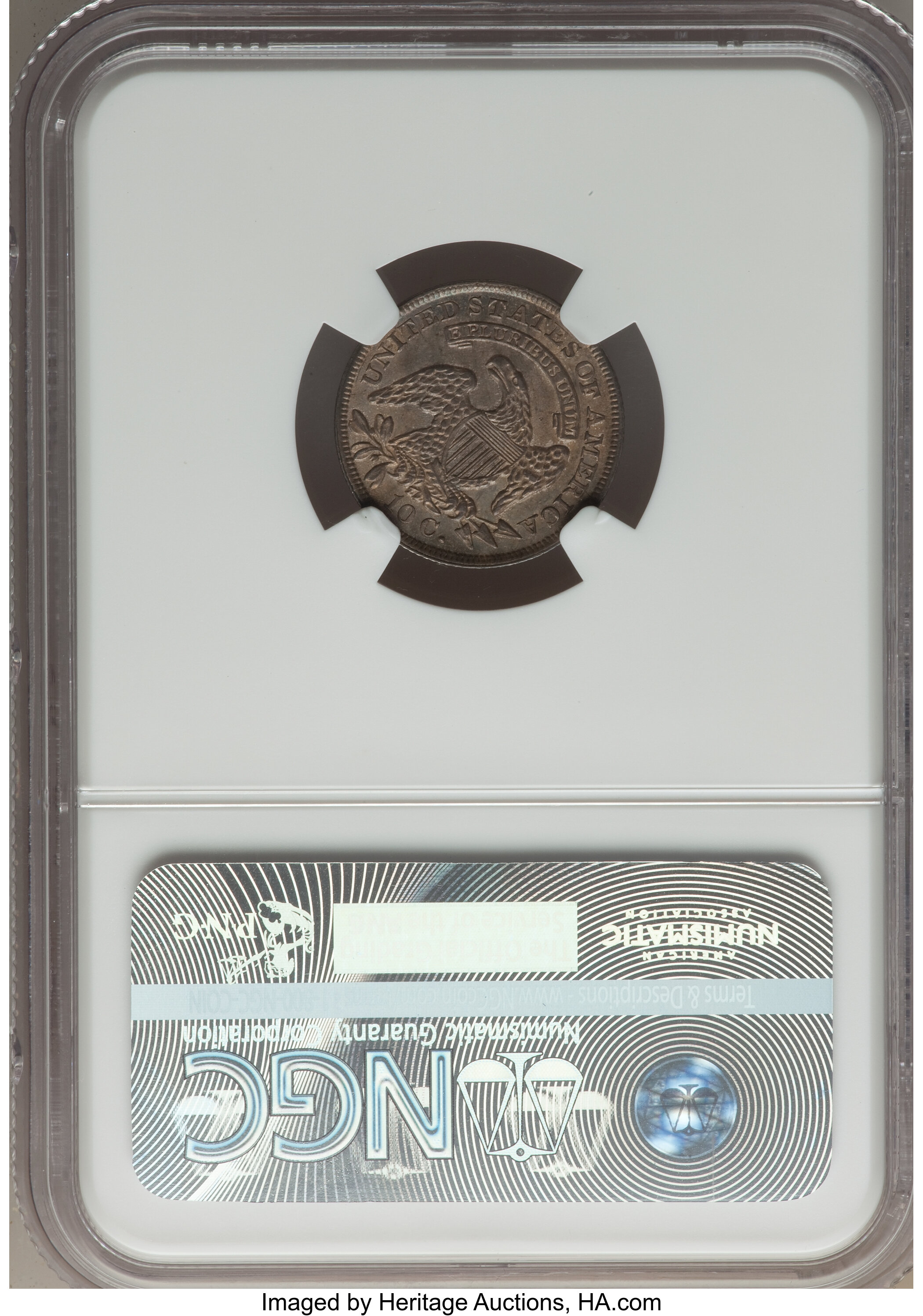 1837 10c Capped Bust MS60 thumbnail 7