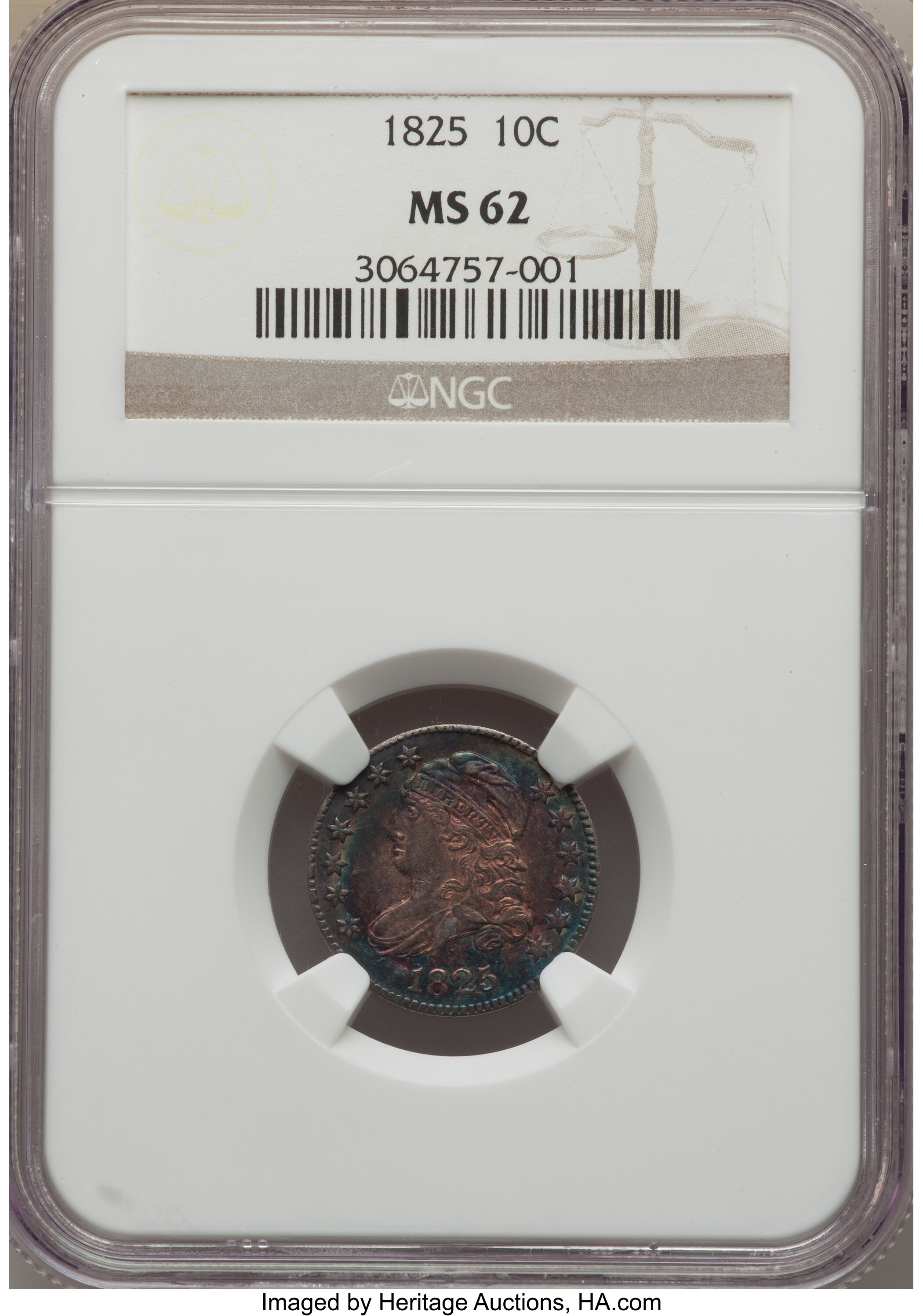 1825 10c JR-4 MS65 thumbnail 17