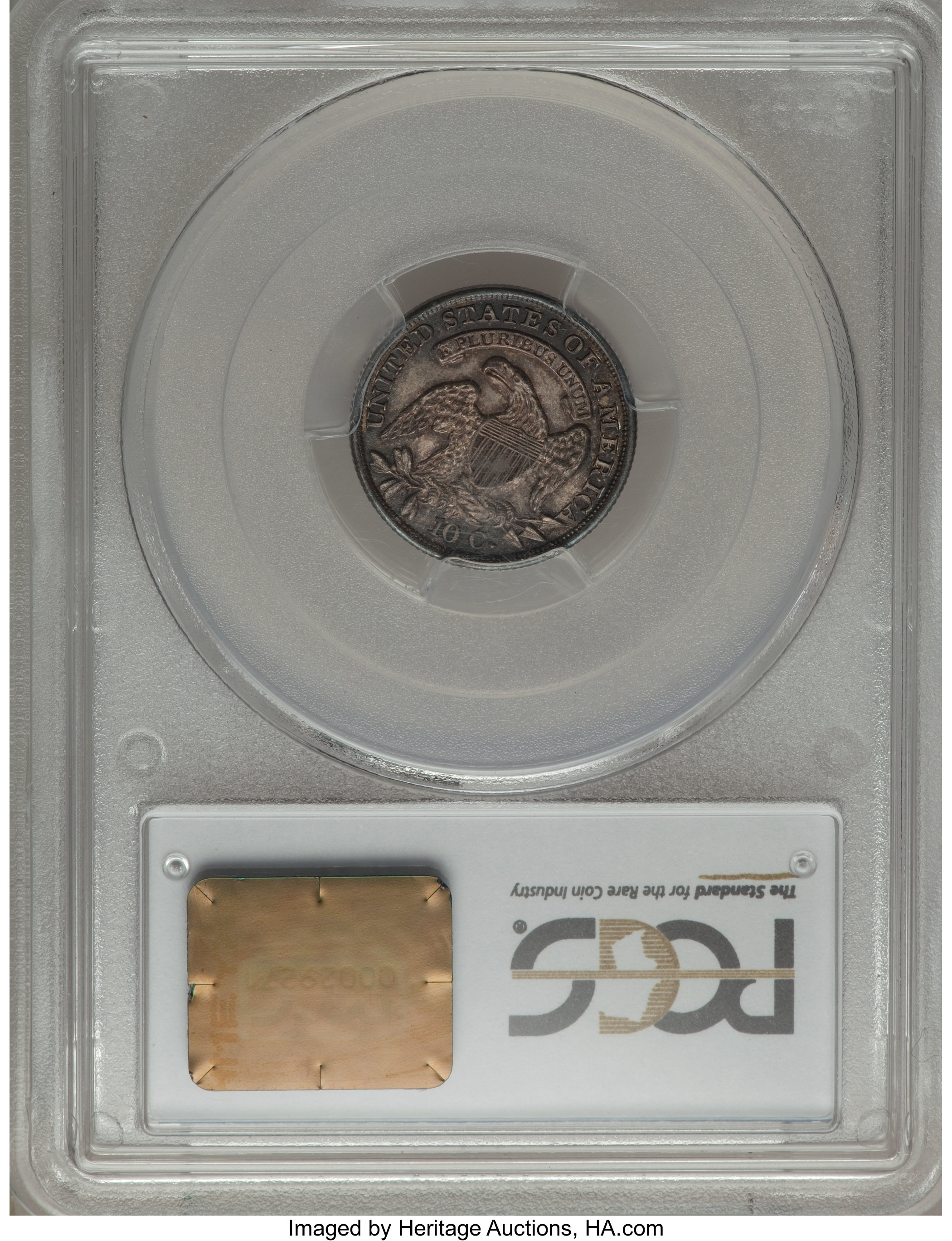 1834 10c Large 4, JR-1 MS64 thumbnail 3