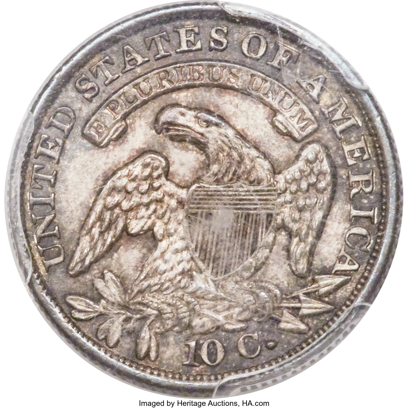 1834 10c Large 4, JR-1 MS64 thumbnail 4