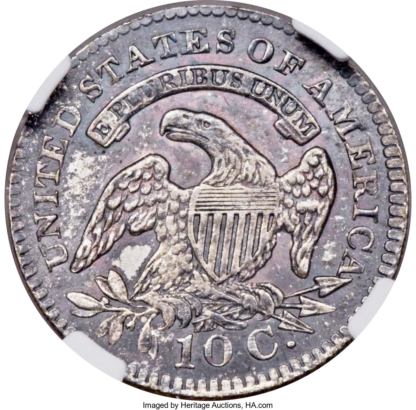 1827 10c Pointed Top 1, JR-12 AU55 thumbnail 14