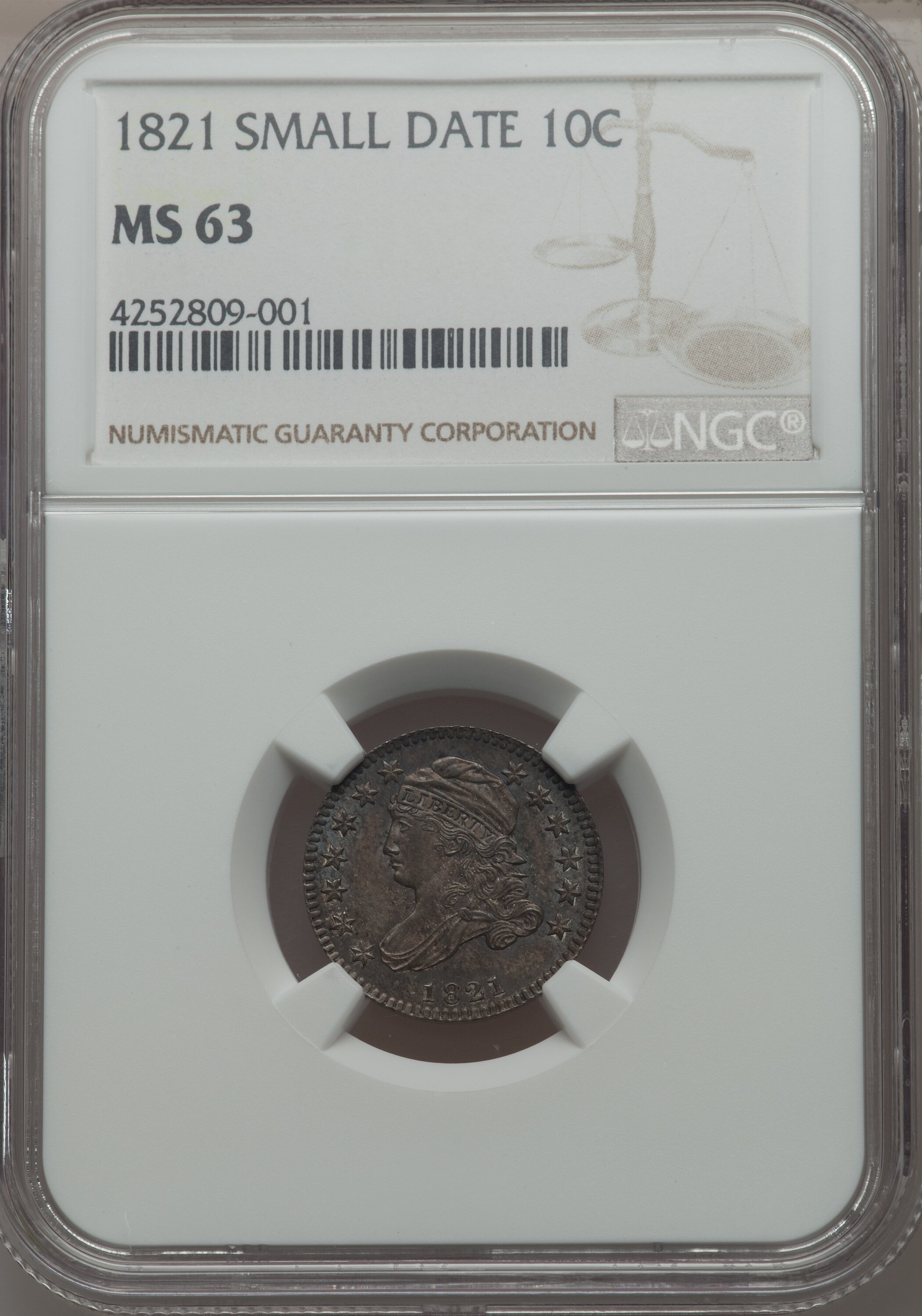 1821 10c Small Date, JR-9 AG3 thumbnail 24