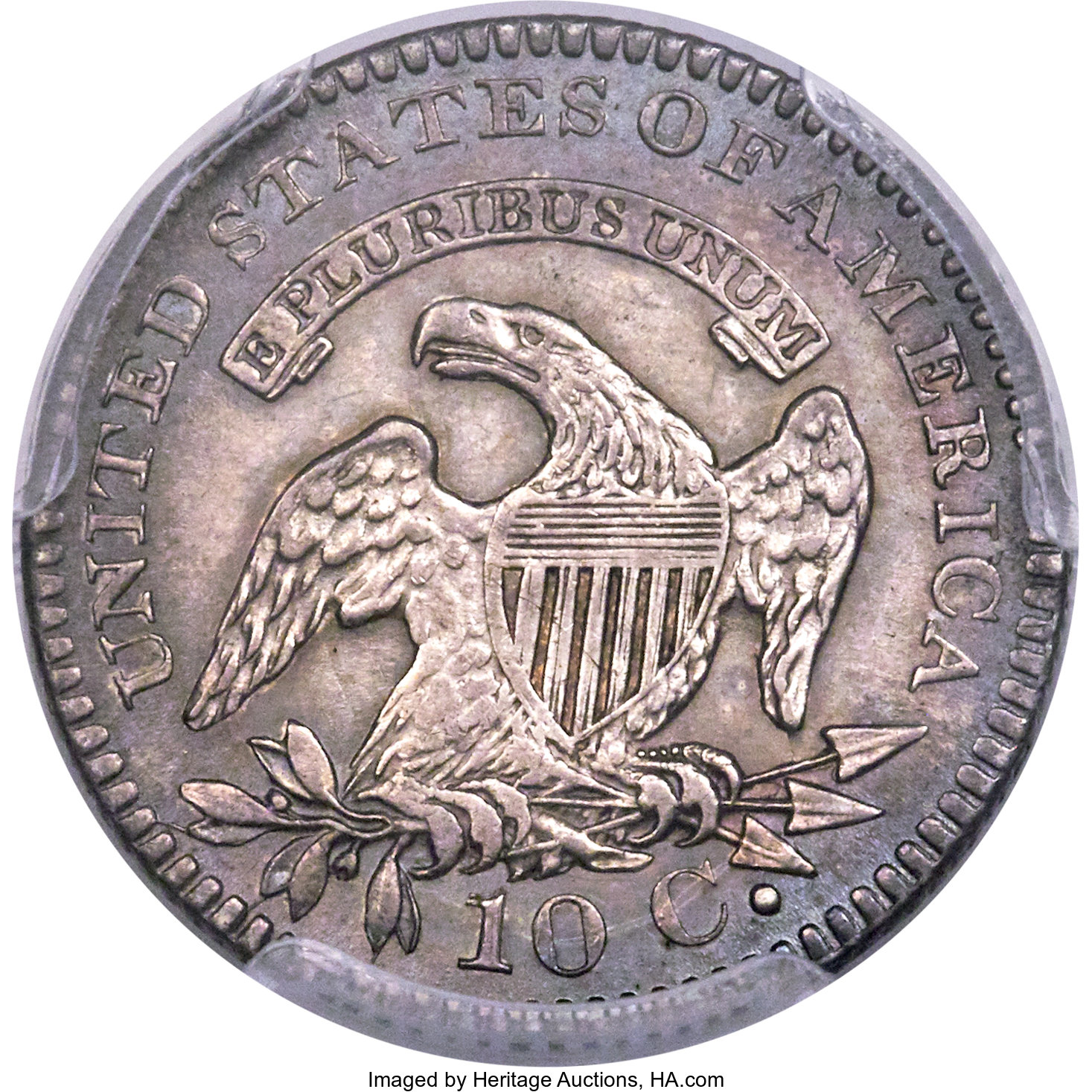 1820 10c Large 0, JR-13 G4 CAC thumbnail 16