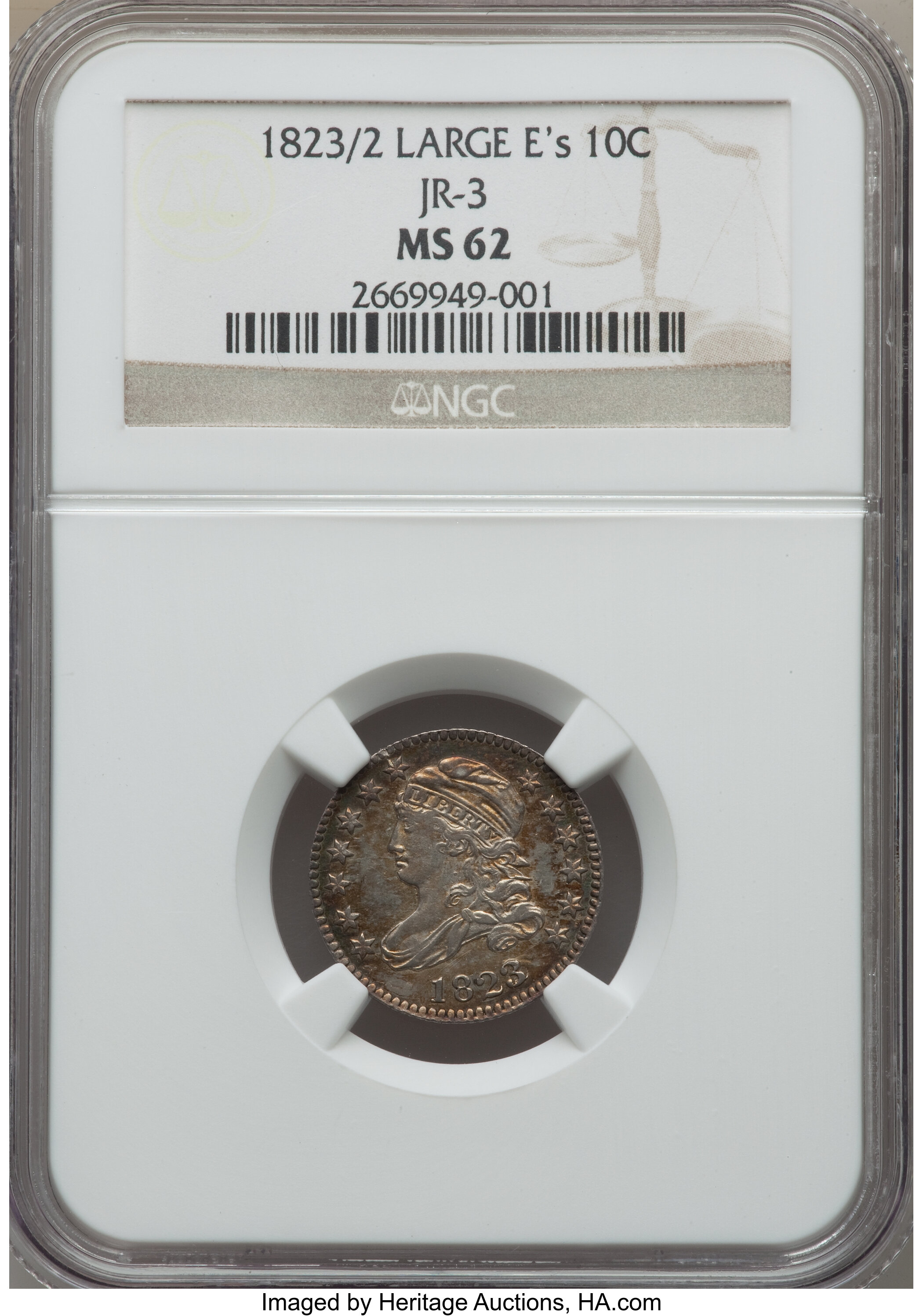 1823/2 10c Large E's, JR-3 XF45 thumbnail 25