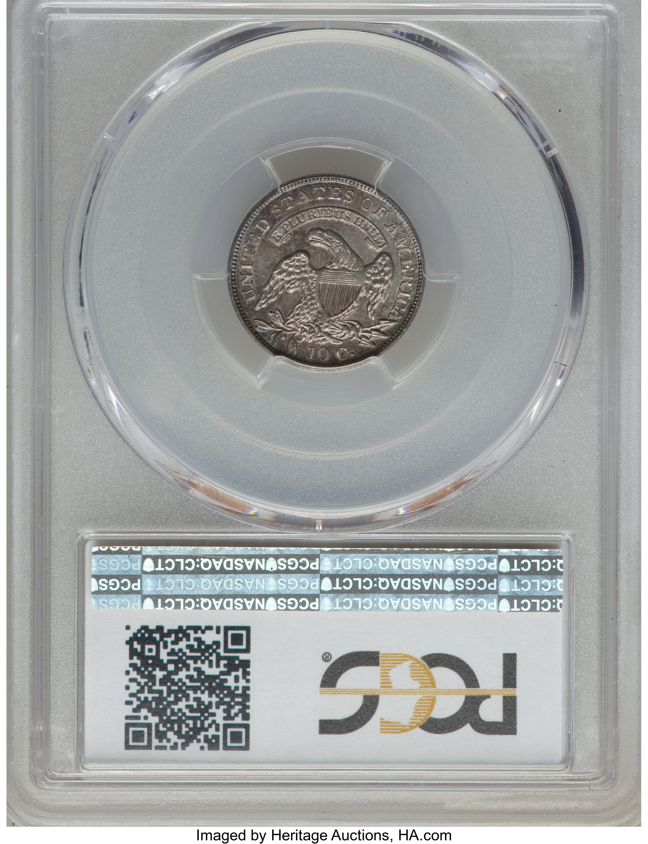 1834 10c Large 4, JR-5 AU58 CAC thumbnail 11